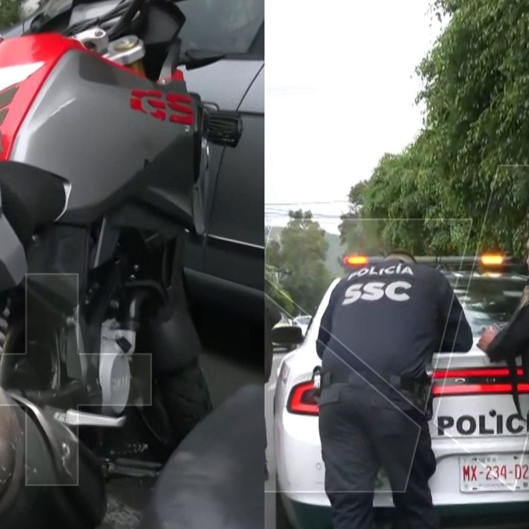 Persecución por Robo Deja a 2 Motociclistas Detenidos en CDMX; Huían en Moto de Alta Gama
