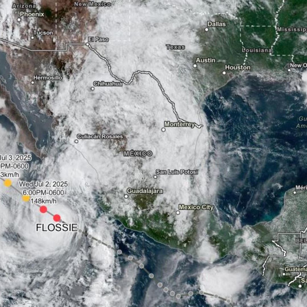 Trayectoria del huracán Flossie por el Pacífico mexicano