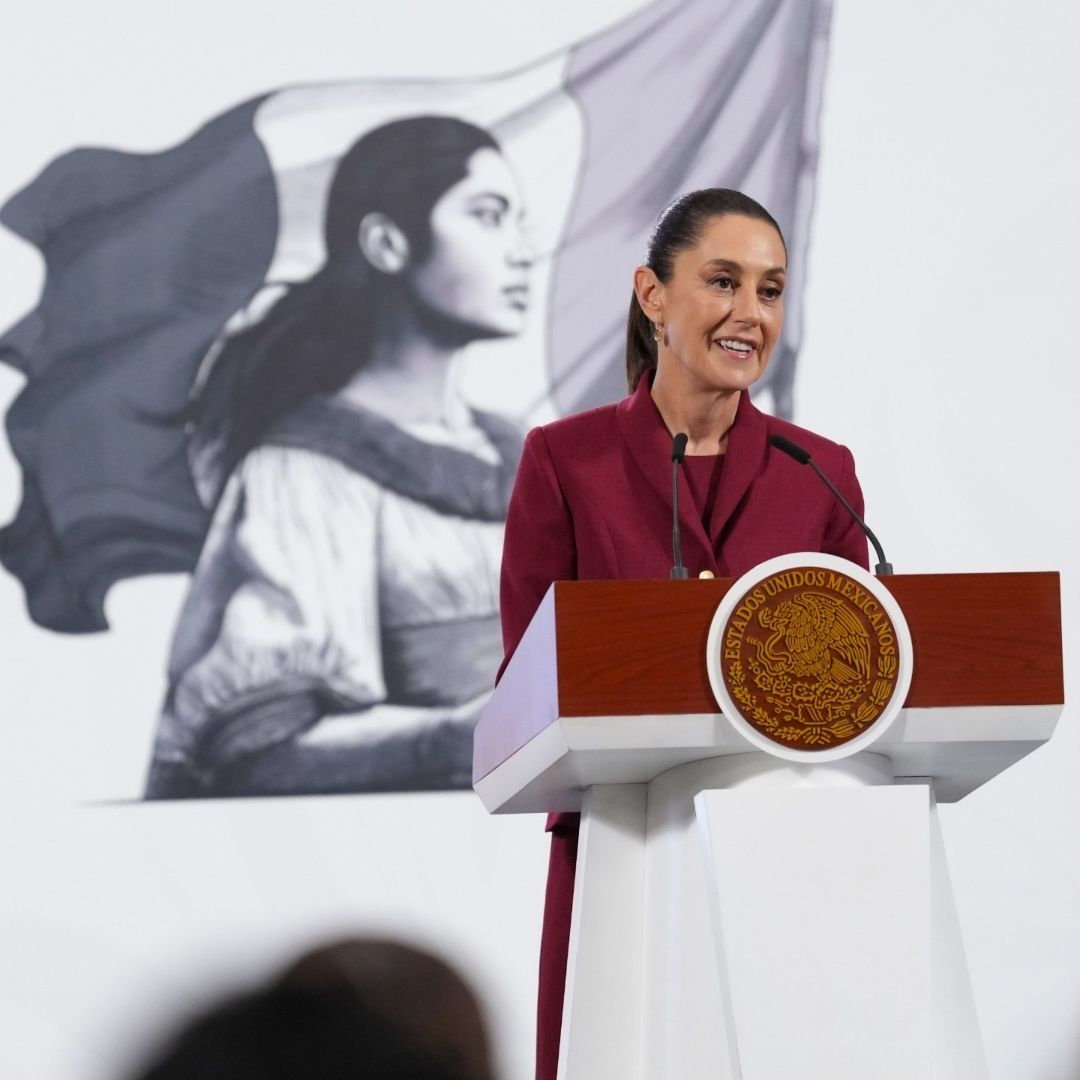 Claudia Sheinbaum habla durante conferencia de prensa