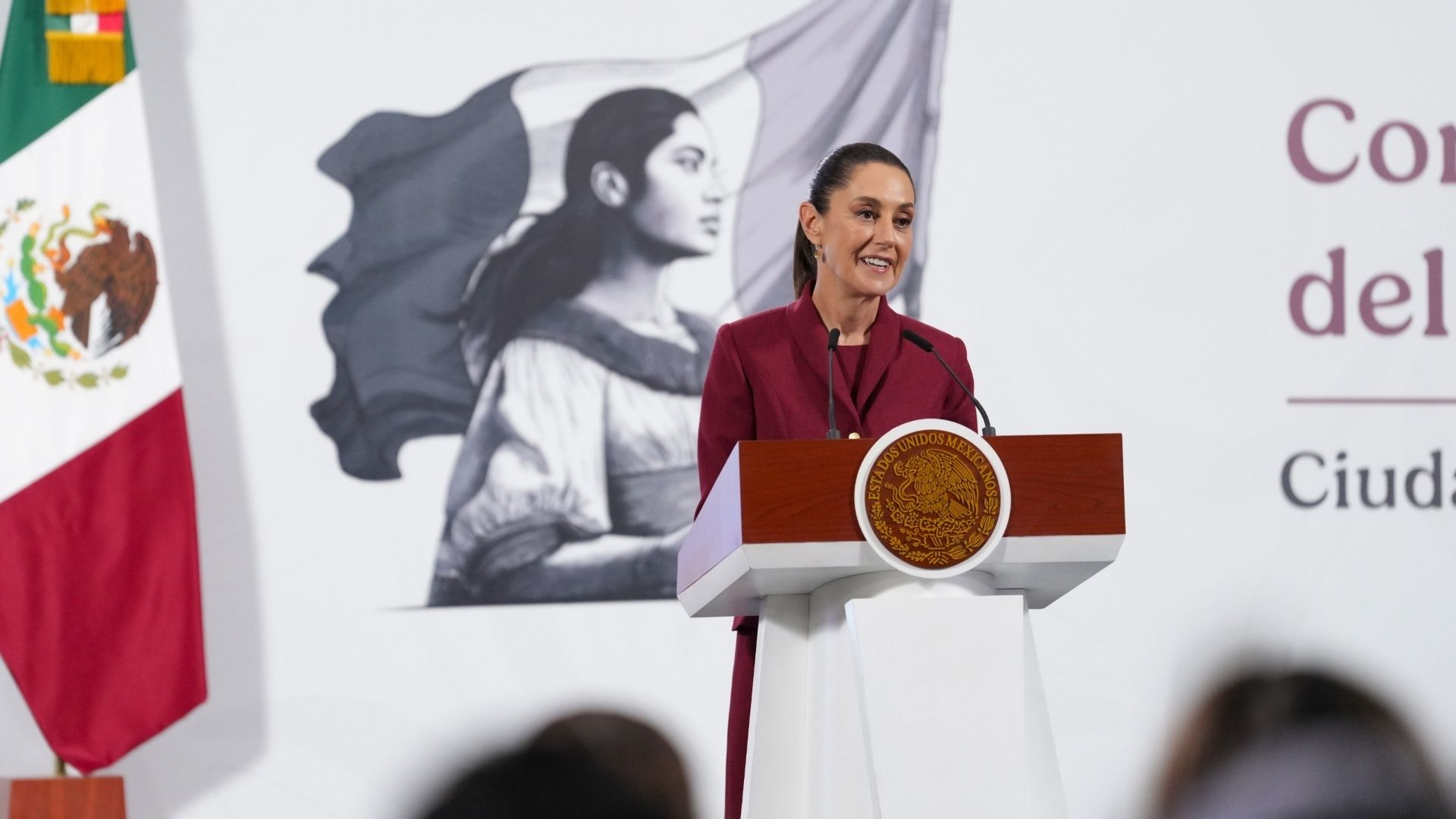 Claudia Sheinbaum habla durante conferencia de prensa