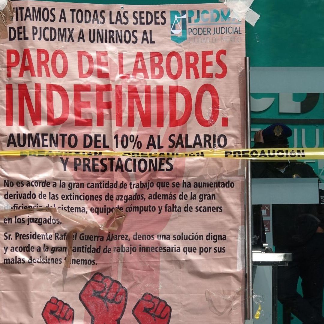 Paro de trabajadores del Poder Judicial en CDMX