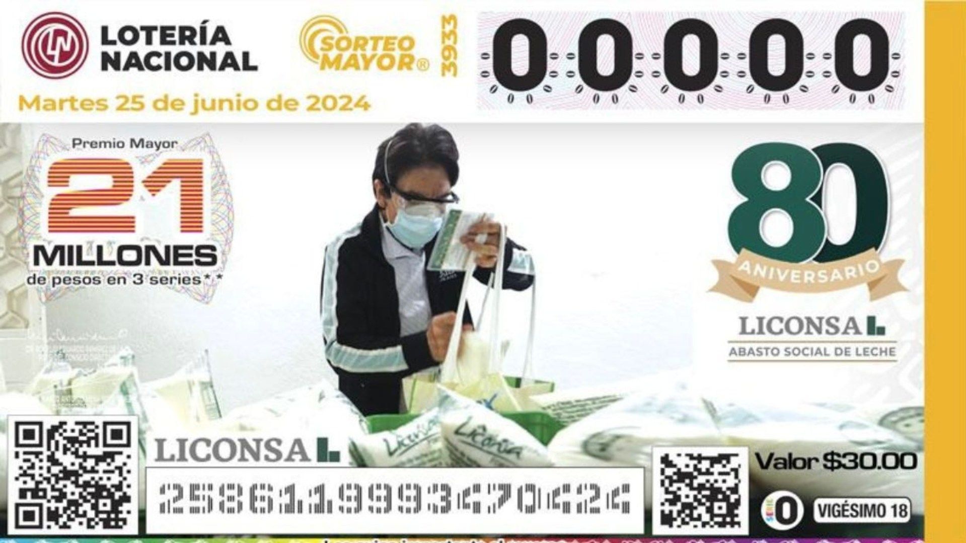 Resultados Lotería Nacional de Hoy: Ganadores del Sorteo Mayor Conmemorativo a Liconsa