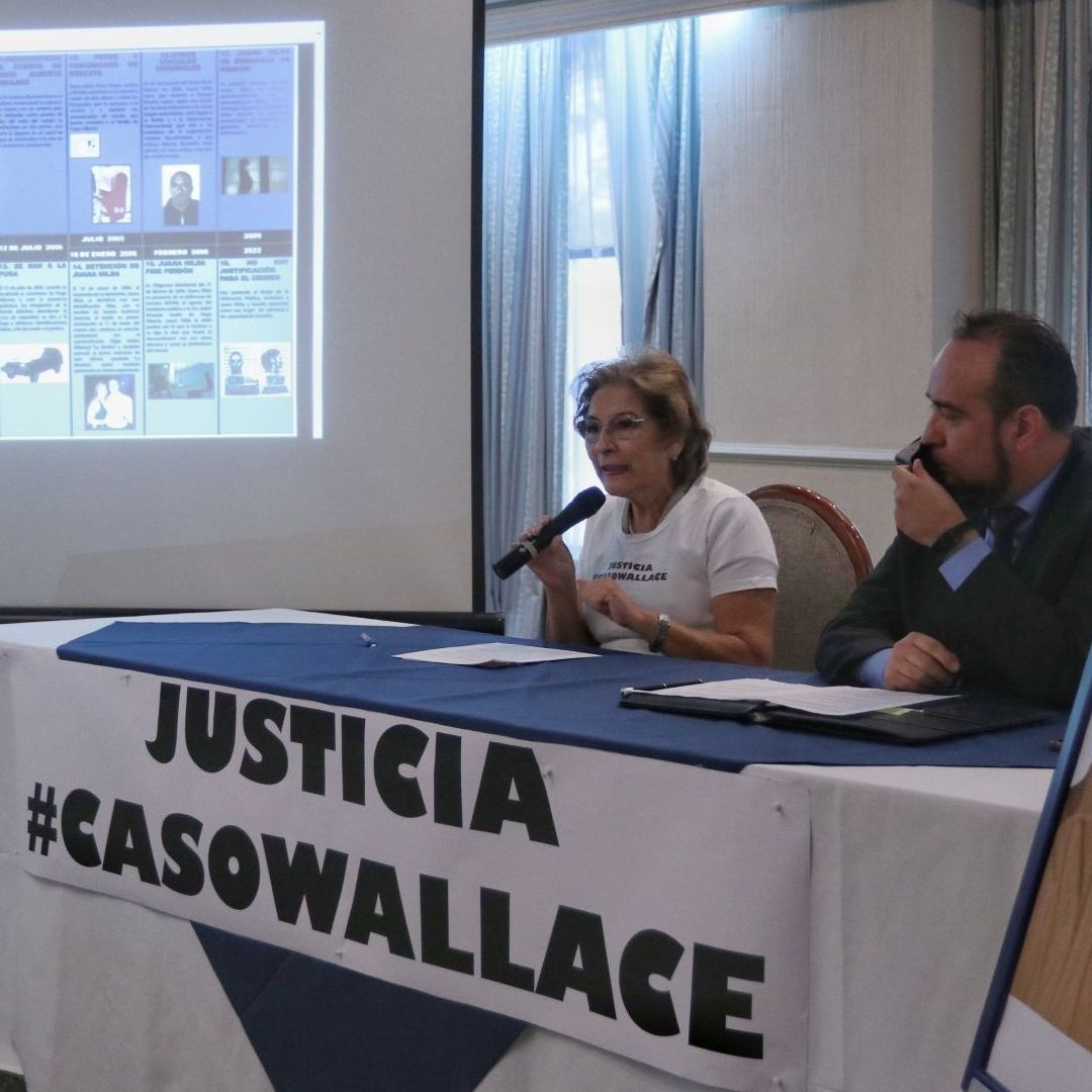 Isabel Miranda de Wallace durante una conferencia en 2022