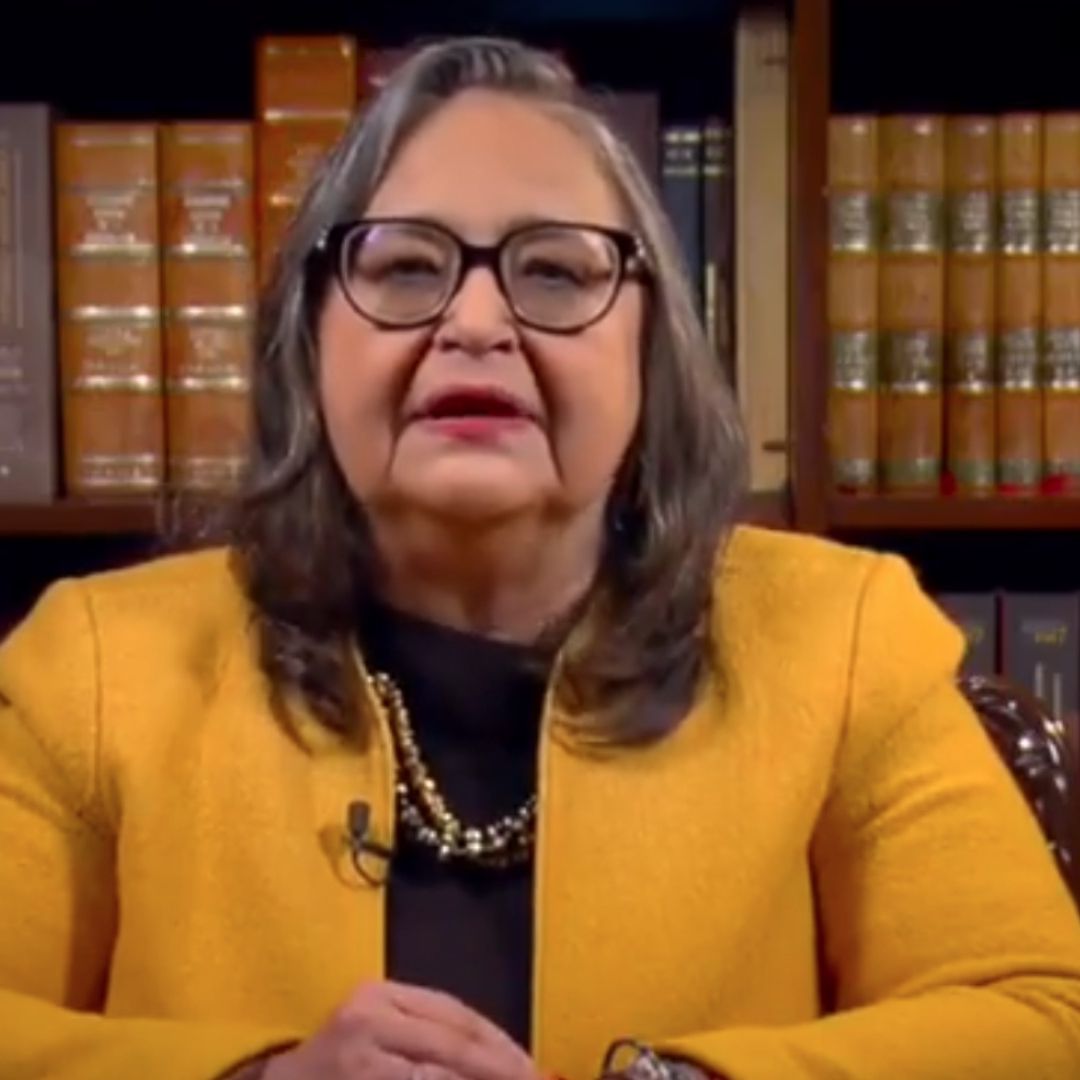 La ministra presidenta de la Suprema Corte de Justicia de la Nación, Norma Lucía Piña Hernández, emite un mensaje. Foto: SCJN