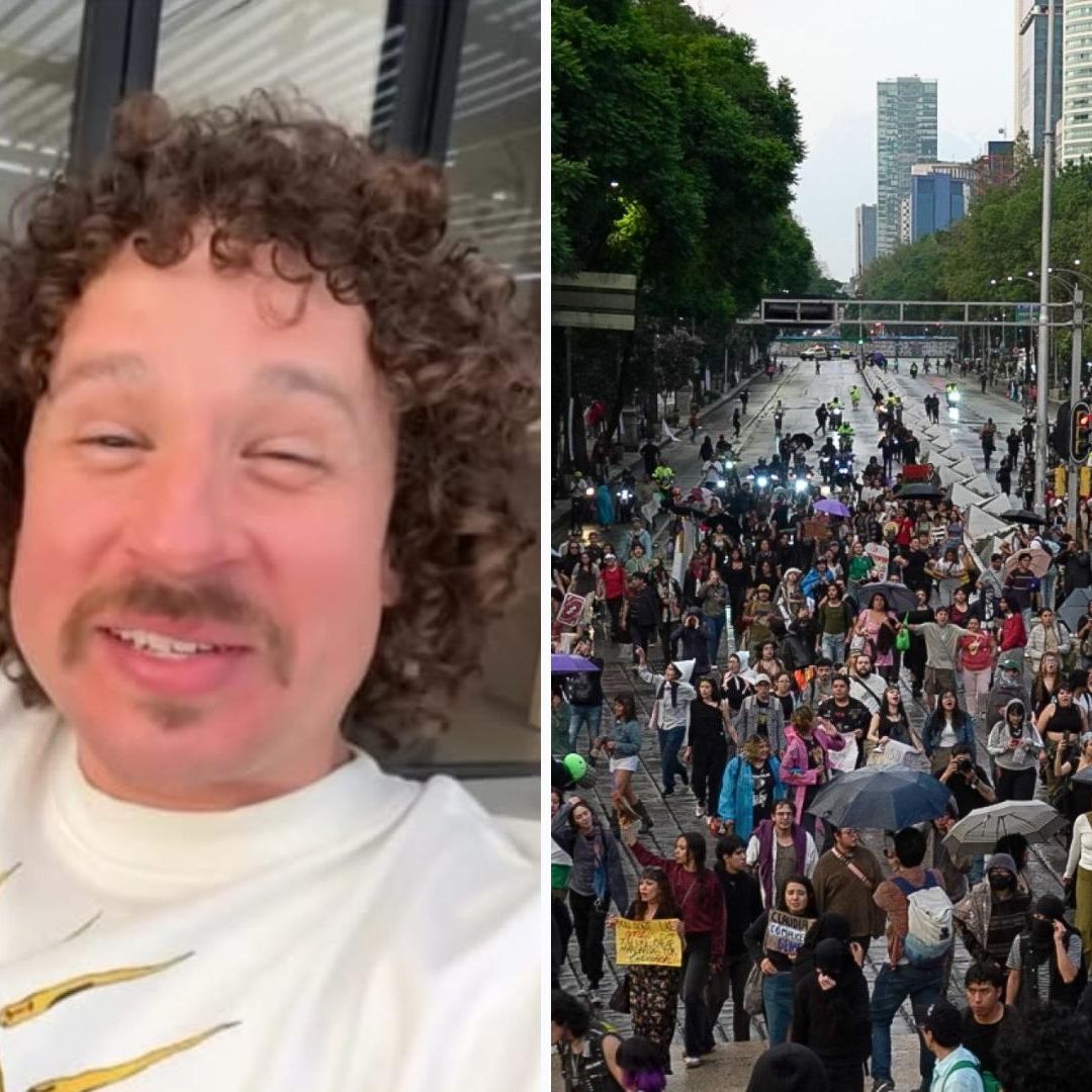 Luisito Comunica Recibe Reclamos en Marcha vs Gentrificación en CDMX: “Eres Parte del Problema”