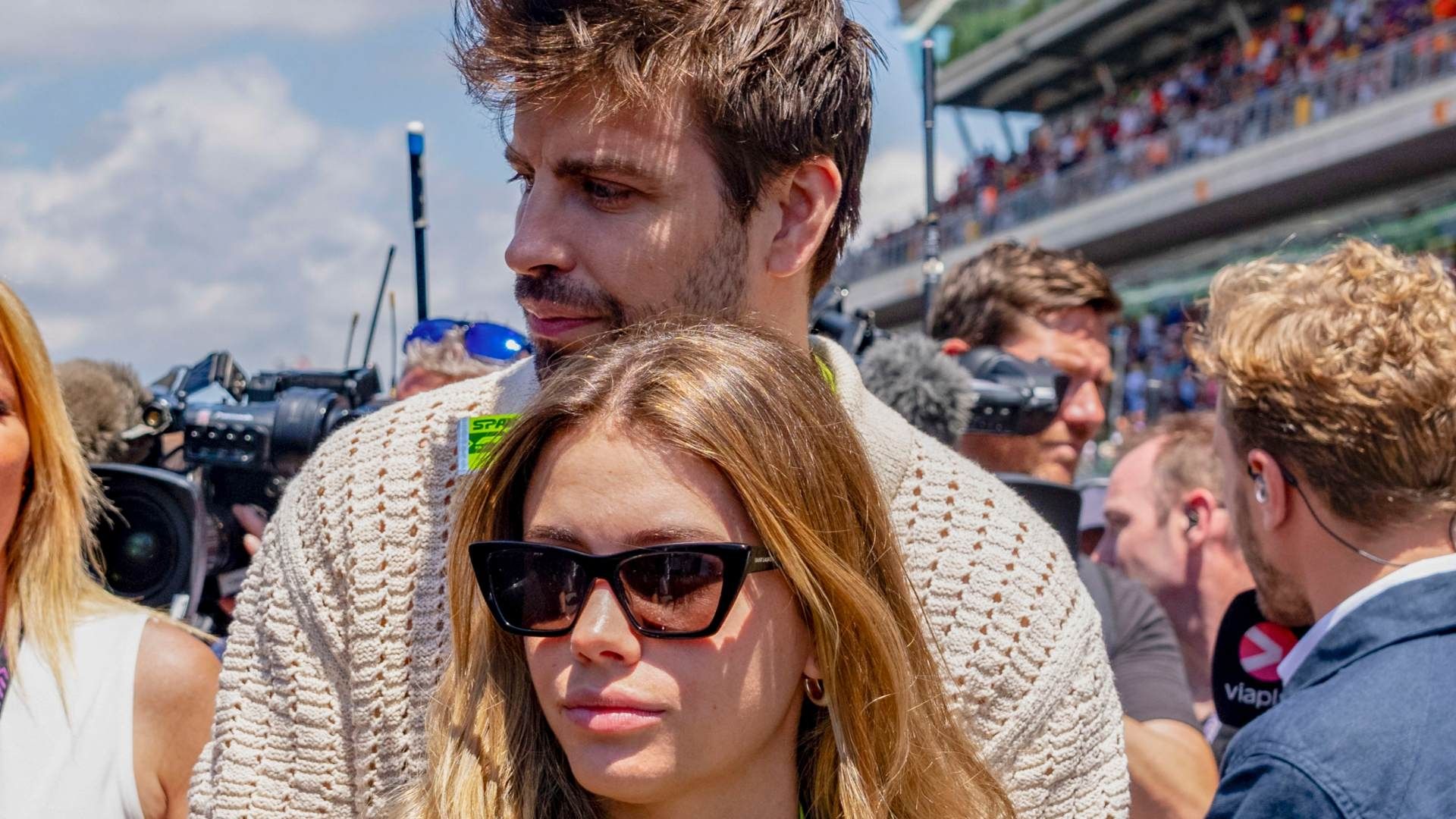 Gerard Piqué y Clara Chía en el Gran Premio de España de Fórmula 1