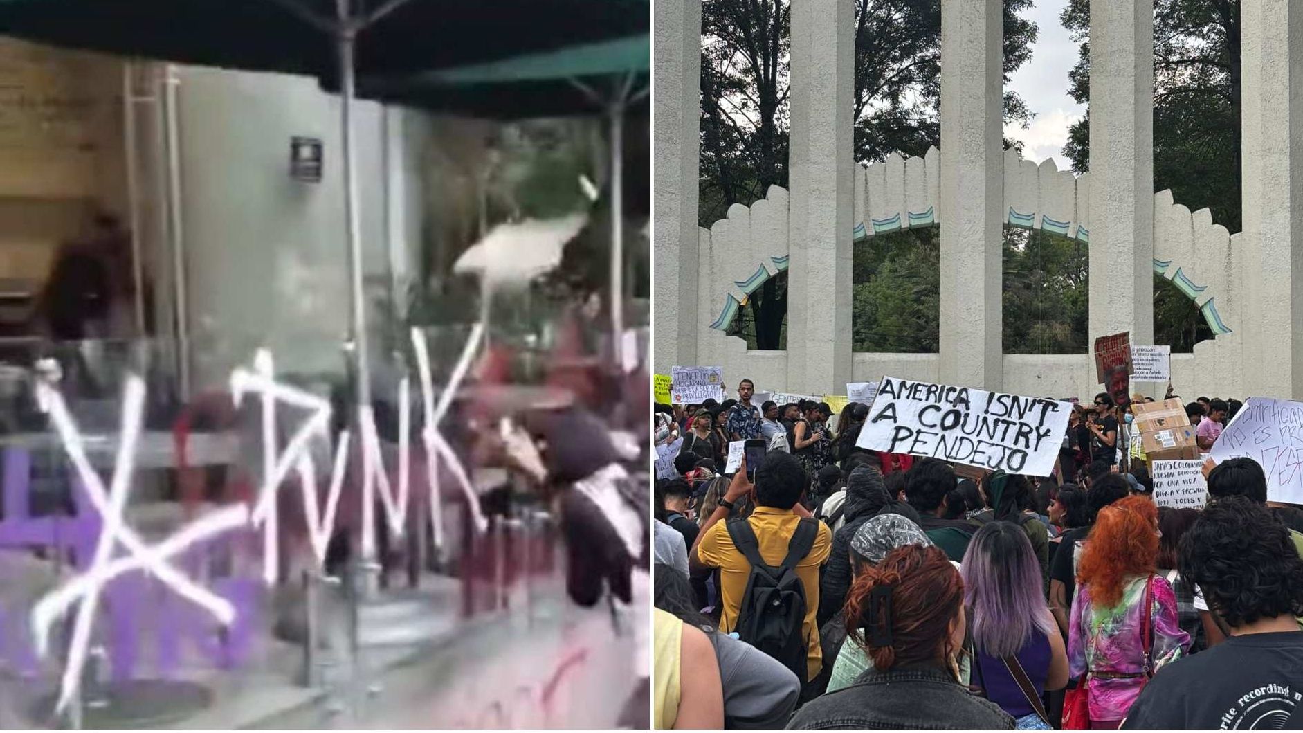 Protestan Contra Gentrificación en CDMX Hoy; Un Grupo Lanza Petardos y Realizan Pintas