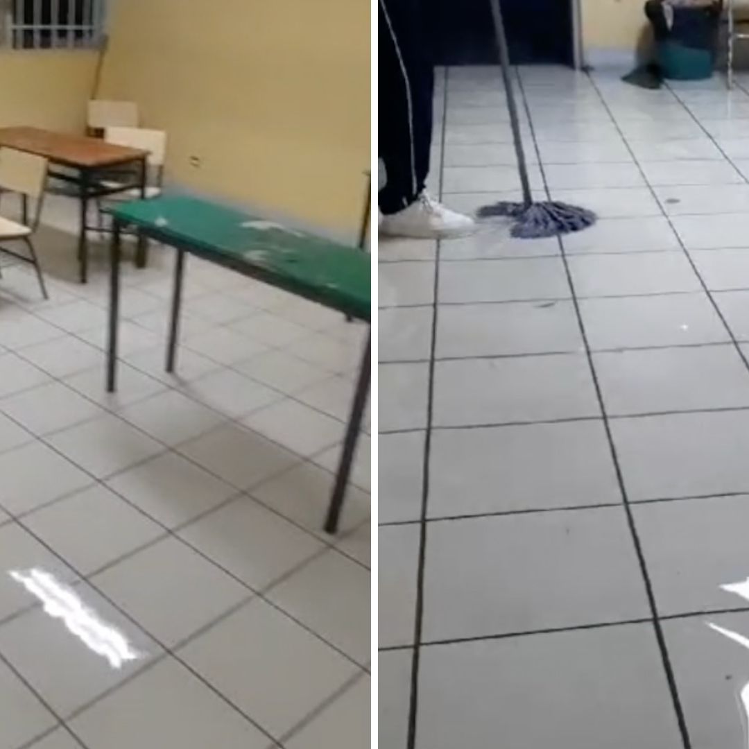 Supervisora de Secundaria en Puebla Pone a Alumnos a Lavar Baños y Sacar Agua de los Salones