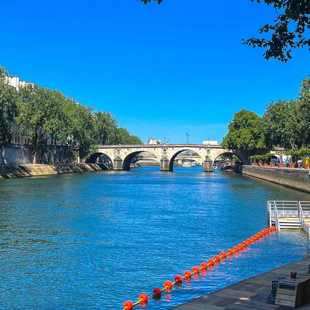 Río Sena frente la Isla Saint-Louis, en París