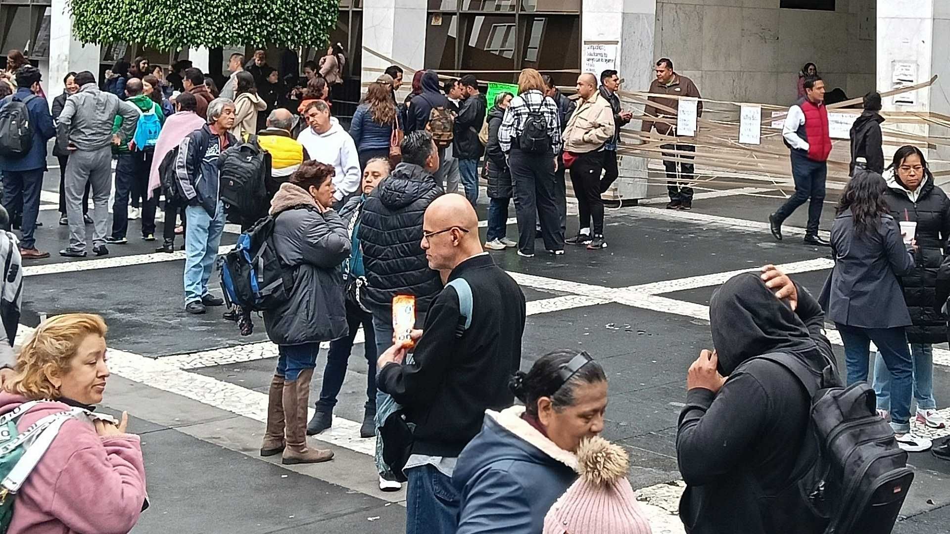 Trabajadores del Poder Judicial de la Ciudad de México en paro de labores
