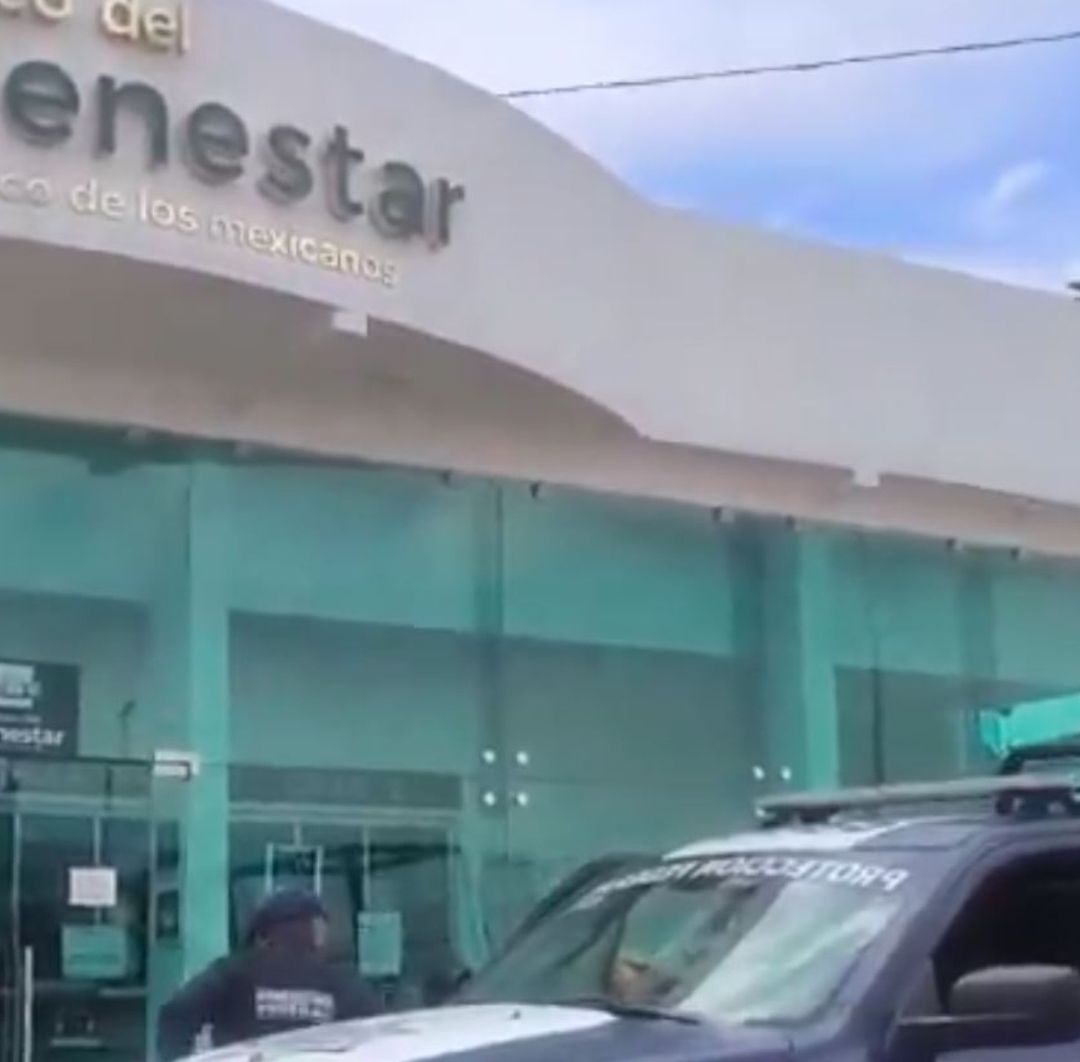 Ladrones Abren con Soplete Bóveda de Banco del Bienestar en Amozoc, Puebla