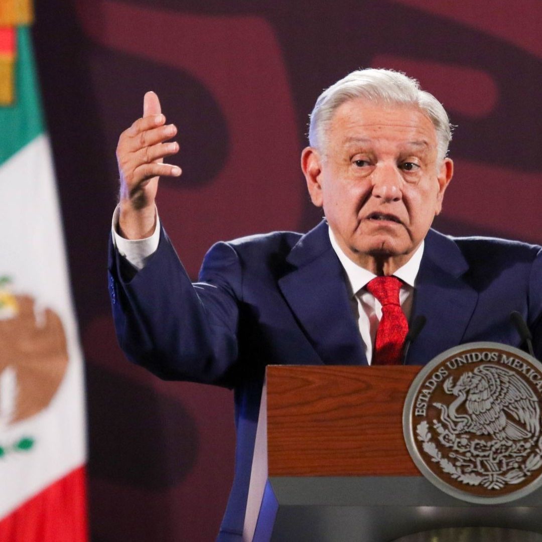 El presidente López Obrador en conferencia mañanera