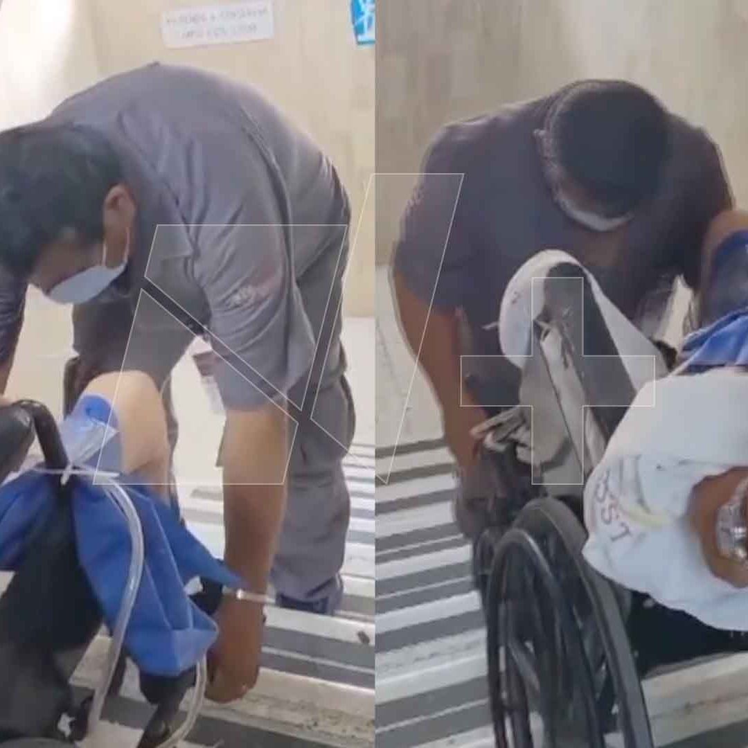 VIDEO: Bajan a Pacientes del ISSSTE por las Escaleras; Elevador No Funciona