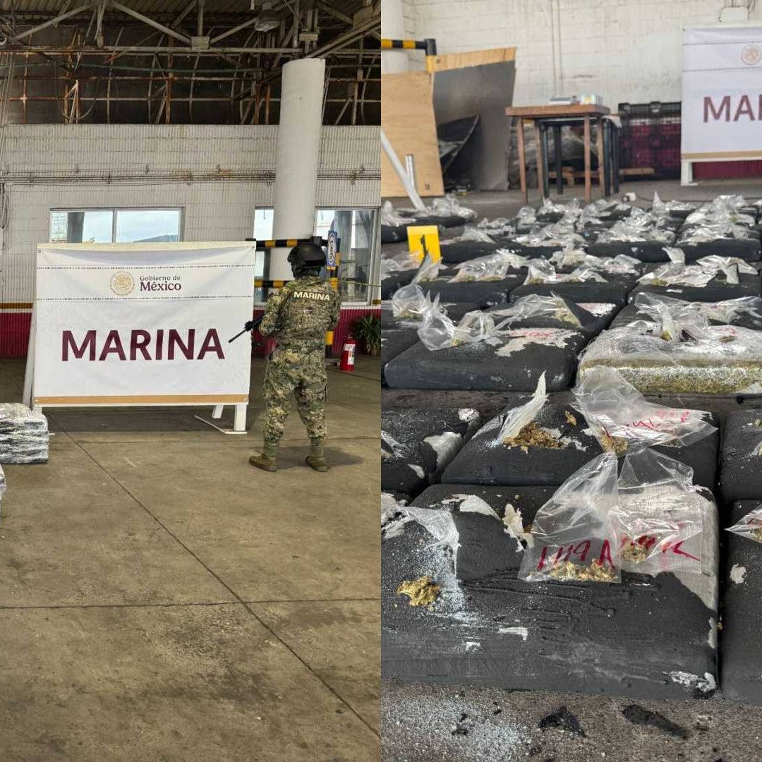 La presunta marihuana se encontraba oculta oculta en una tarja junto con mercancías de exportación la cual habría sido declarada como una caja de inversor.