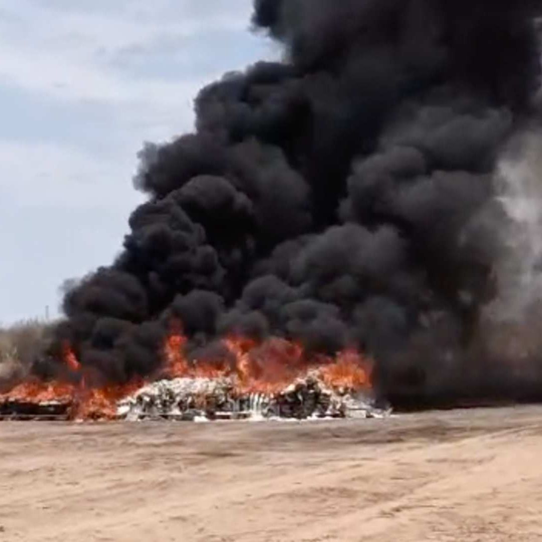 Queman Más de 2 Toneladas de Nárcoticos Incautados al Crimer Organizado en Sonora