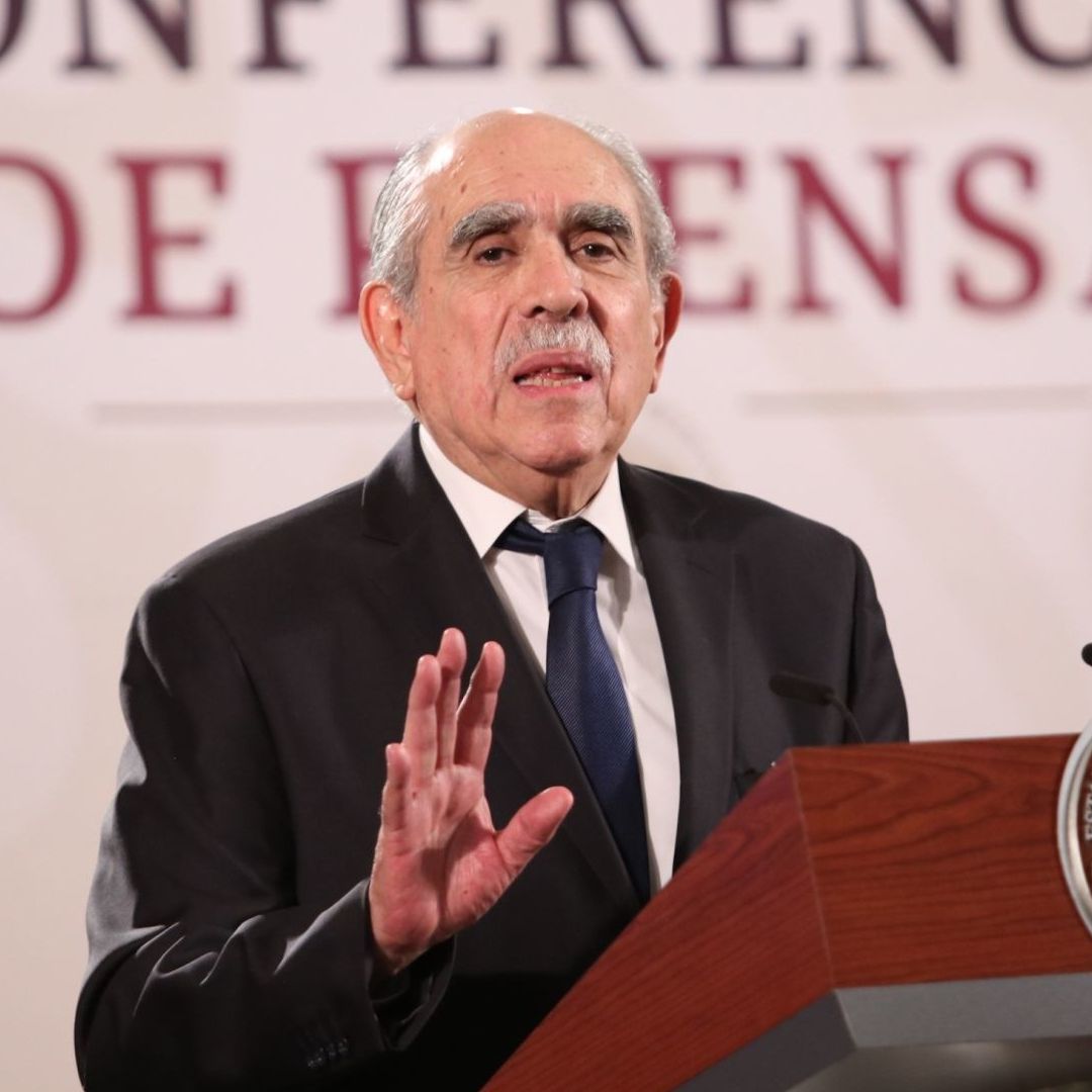 Pablo Gómez, titular de la UIF, en conferencia mañanera del presidente López Obrador