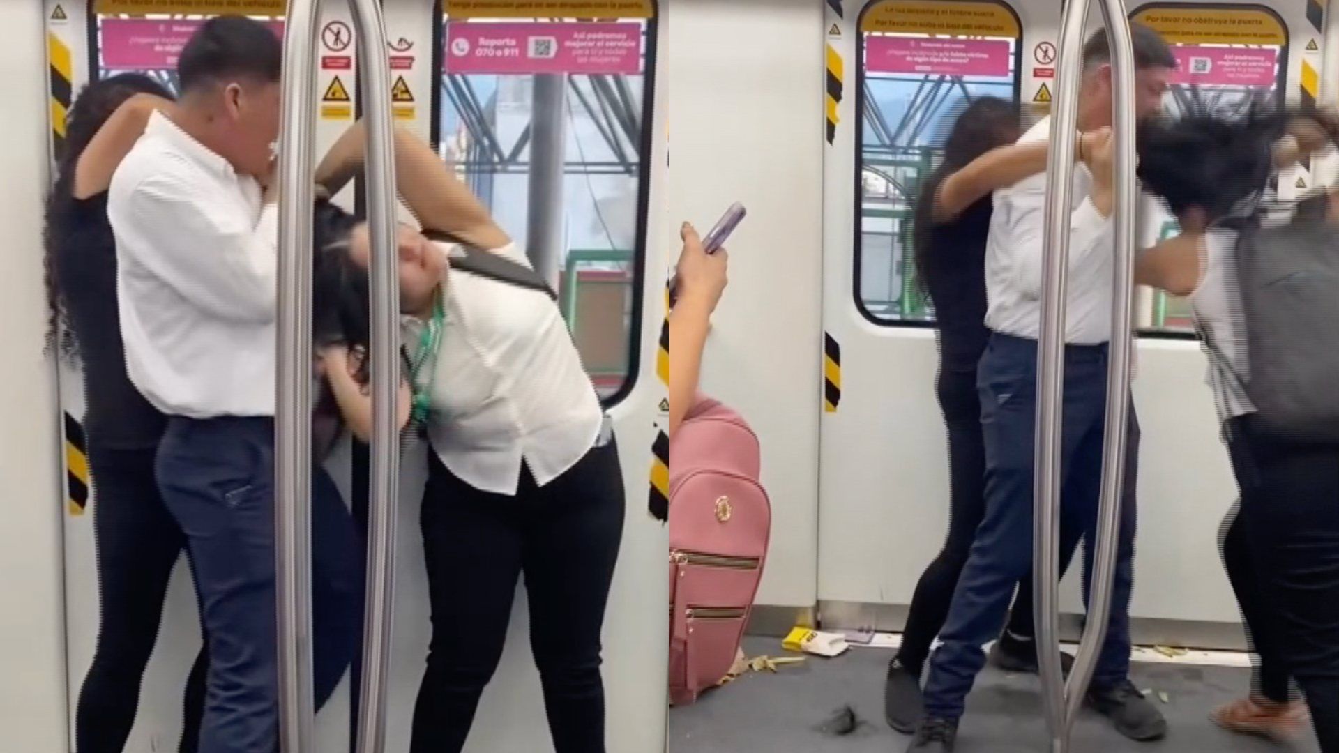 Pelea de mujeres en el vagón rosa del Metro de Monterrey