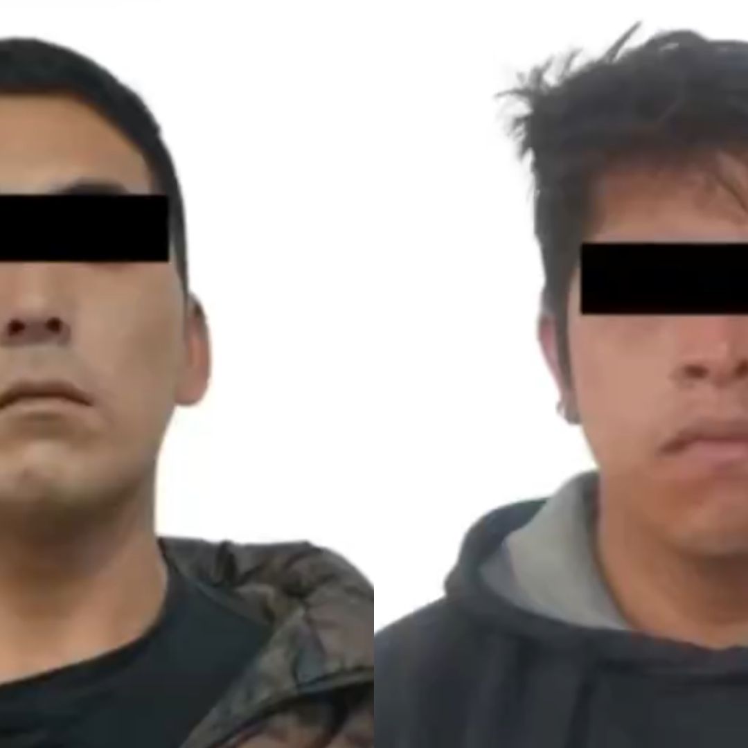 Los detenidos fueron identificados como Miguel Ángel "N" alias "El Pecas" y José Iván "N". Foto: Fiscalía Edomex