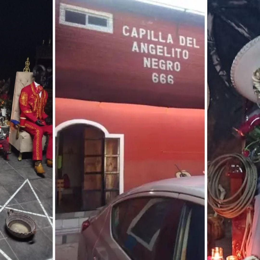 Así es la Capilla del Angelito Negro 666 de Pachuca Donde Mataron a Dos Policías