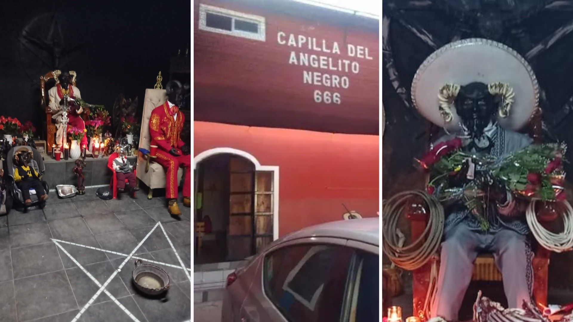 Así es la Capilla del Angelito Negro 666 de Pachuca Donde Mataron a Dos Policías