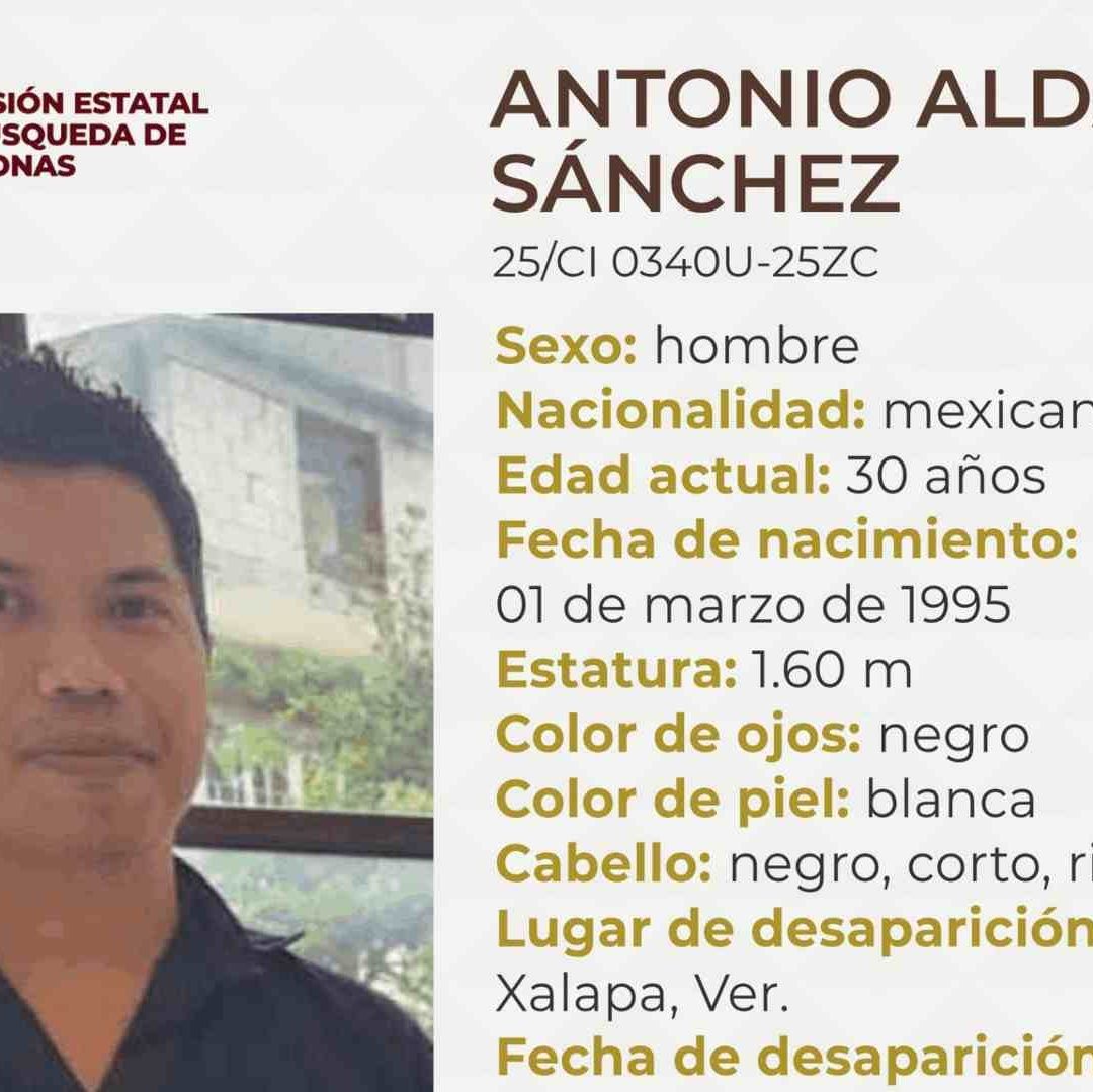 Antonio Aldazaba es buscado por sus familiares. Salió a una entrevista de trabajo y ya no volvió.