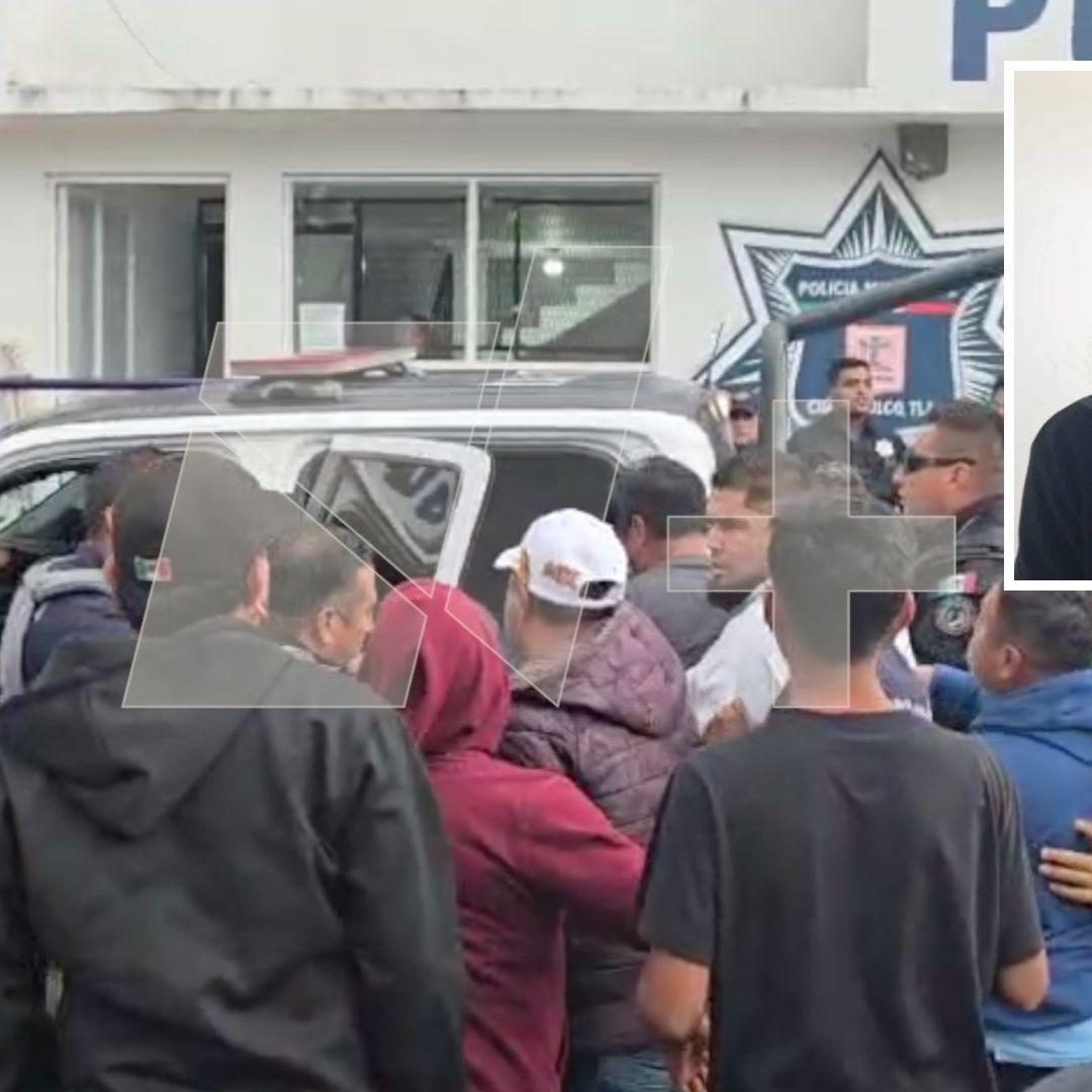 Rescatan de Linchamiento a Dos Hombres por Asalto a Transporte Público en Cuaxomulco Tlaxcala