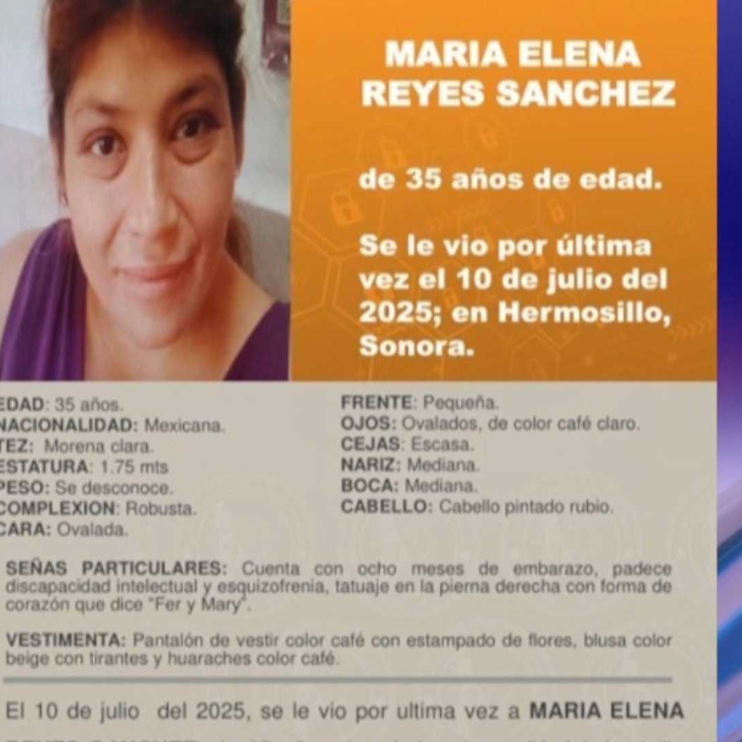Buscan a Mujer Desaparecida en Hermosillo; Cuenta con 8 Meses de Embarazo