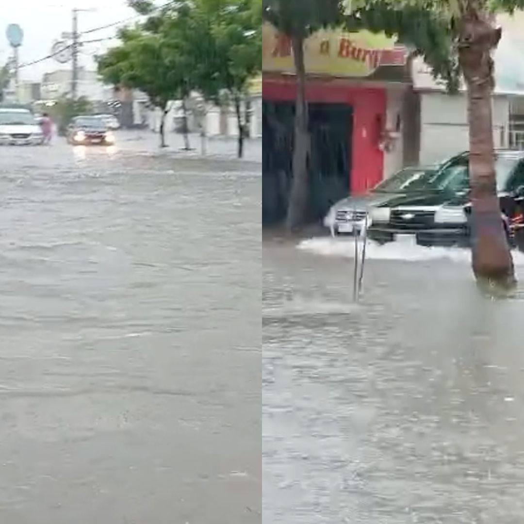 Algunos autos de hecho se quedaron varados al encontrarse arterias importantes anegadas de agua.