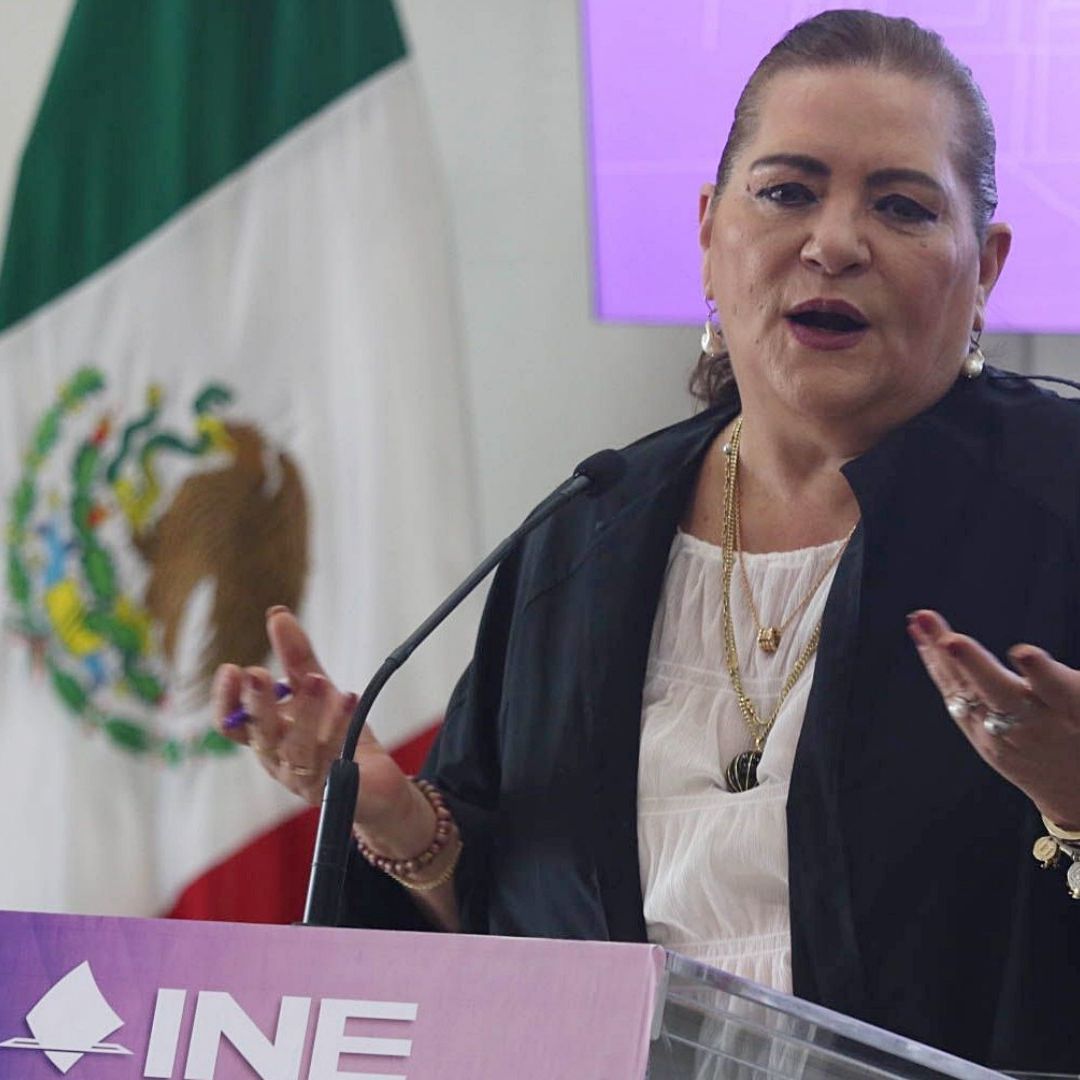 Guadalupe Taddei, consejera presidenta del INE, en conferencia