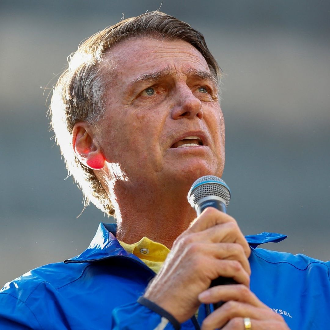 Jair Bolsonaro durante un mitin en São Paulo, Brasil