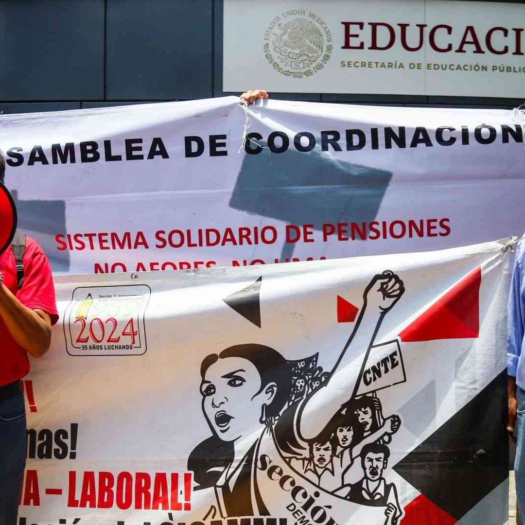 Protesta de maestros de la CNTE en CDMX
