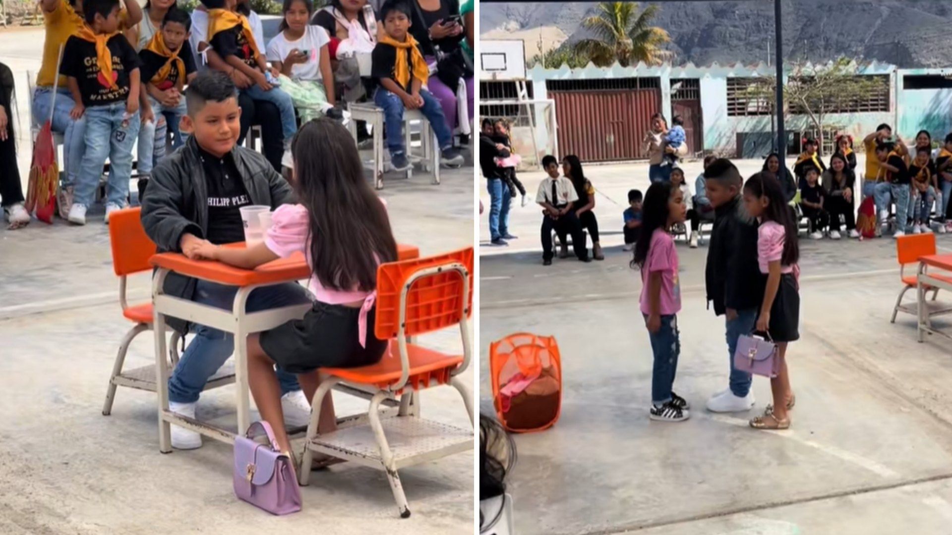 Niños recrearon la canción 'A Esa' de Pimpinela en festival escolar