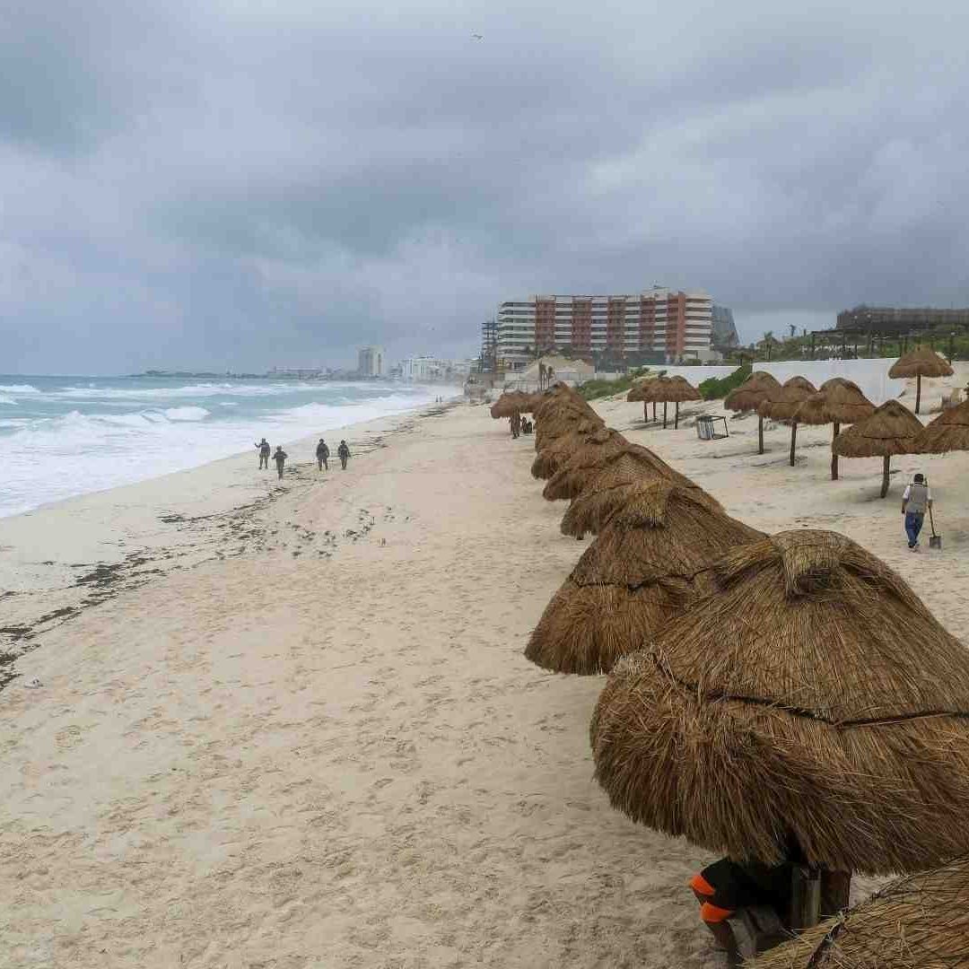 Cielo nublado en plyas de Cancún, Quintan Roo