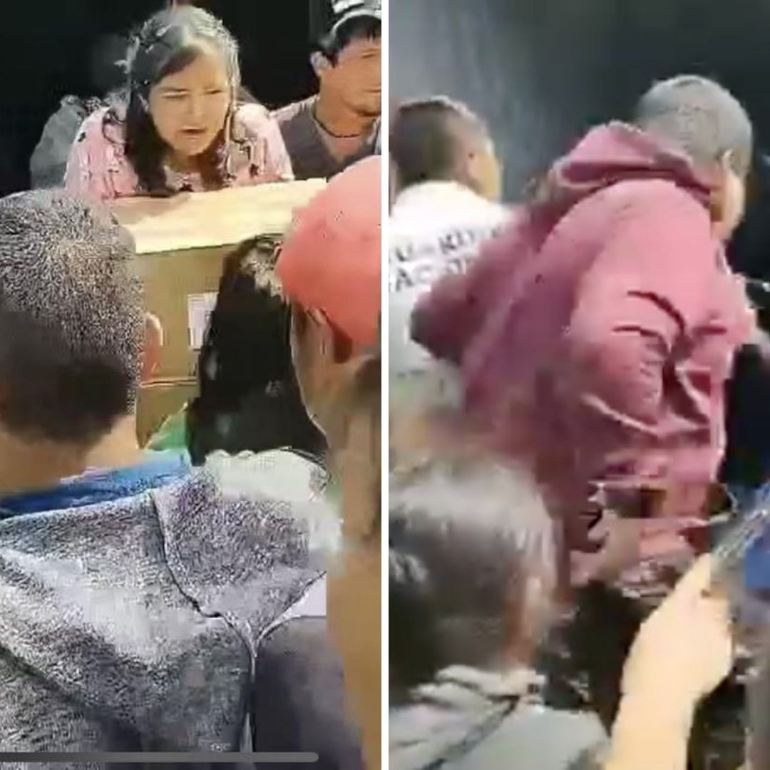 Vuelca Tráiler con Productos Chinos y Se Arma Pelea Campal por Rapiña