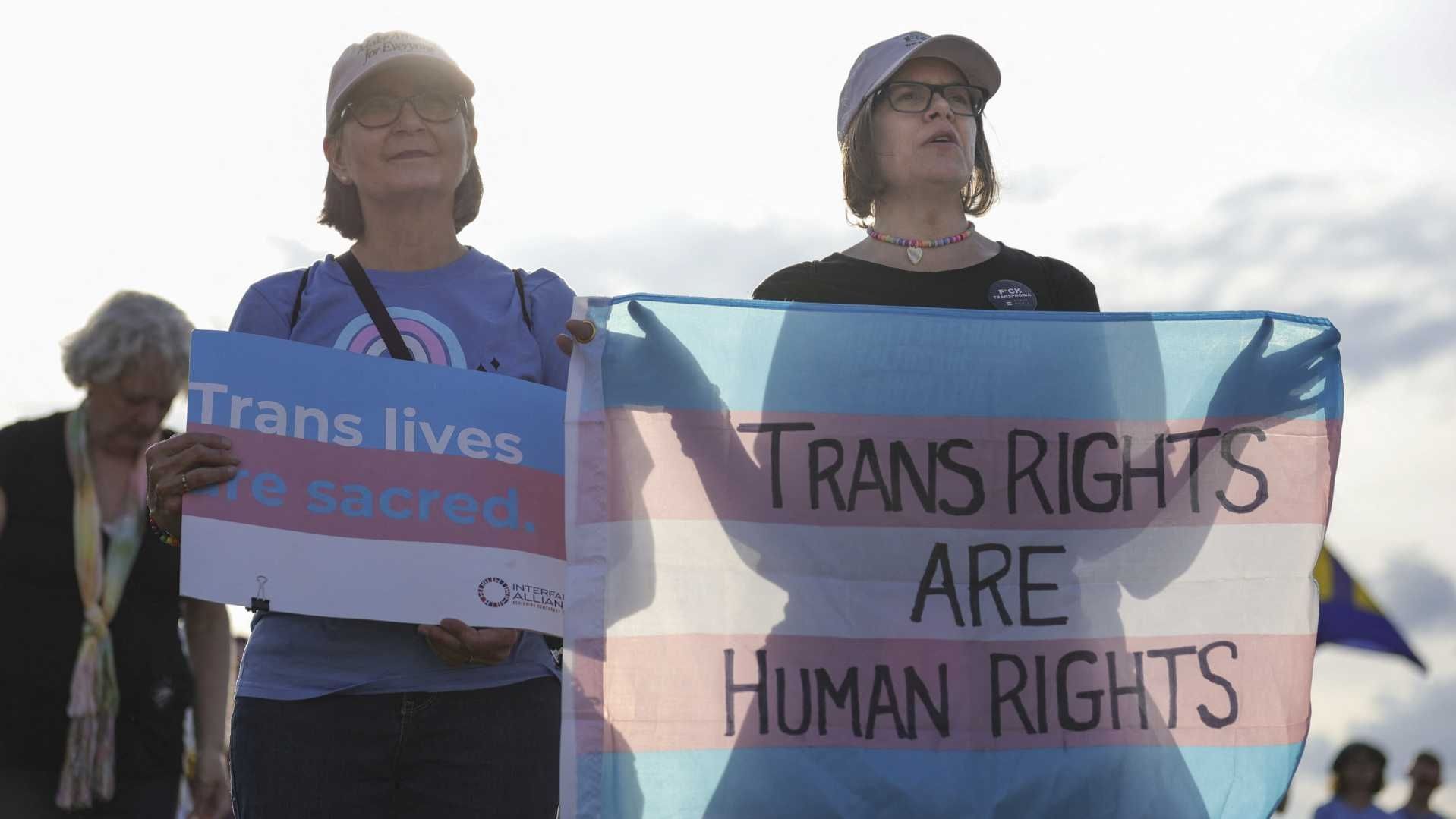 Protesta en el Día de la Visibilidad Trans en Washington