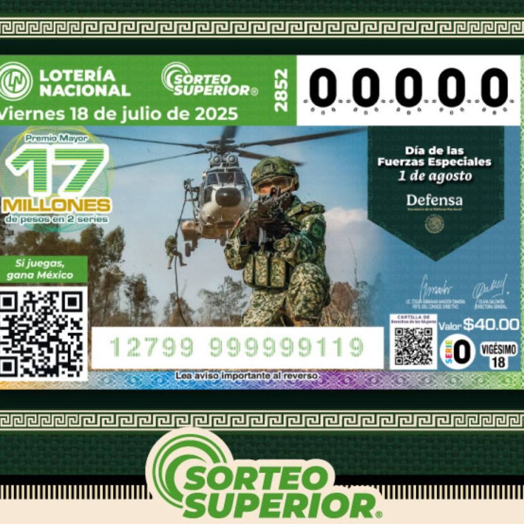 Resultados Lotería Nacional hoy 18 de julio 2025 números ganadores Sorteo Superior 2852