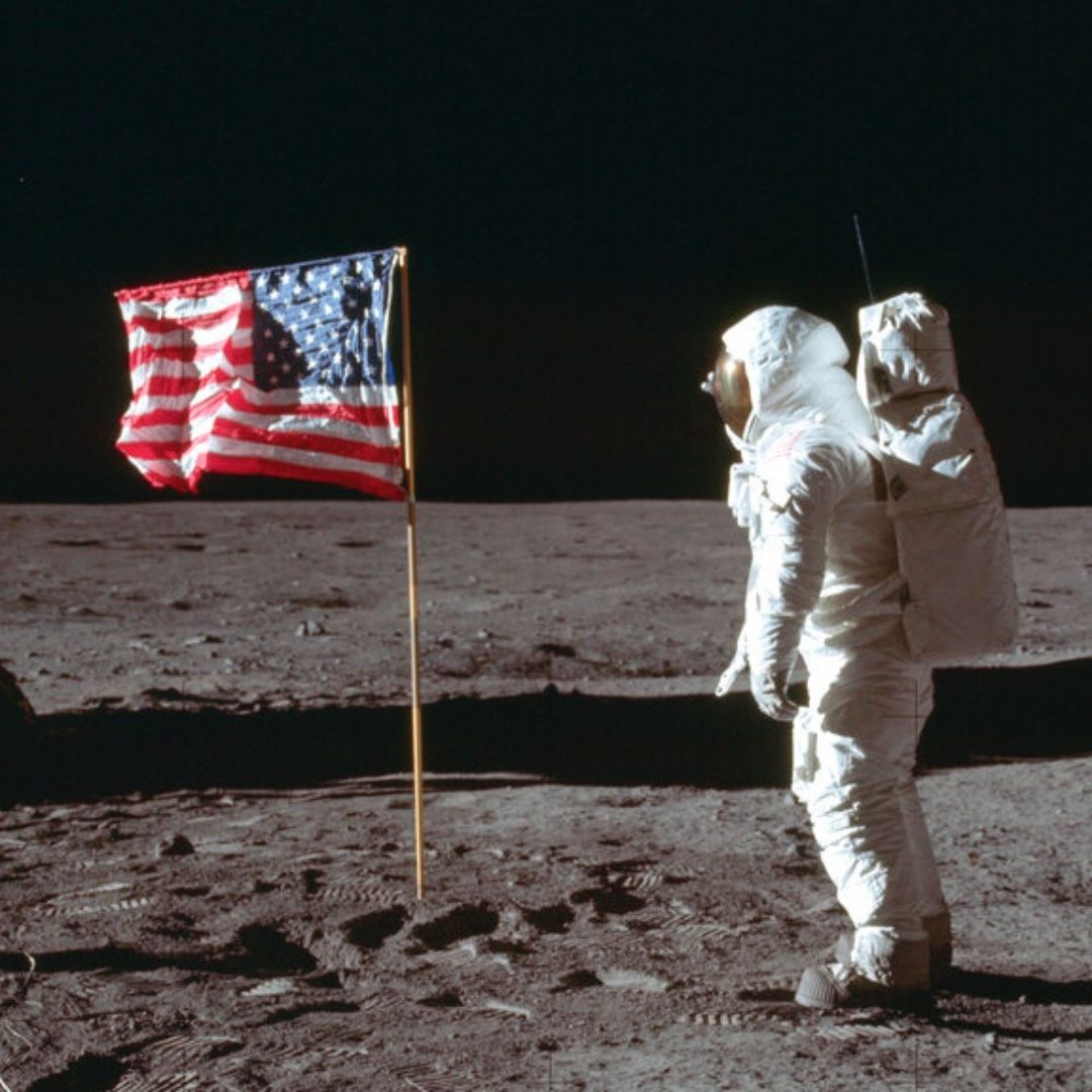 Llegada de Buzz Aldrin a la Luna en 1969