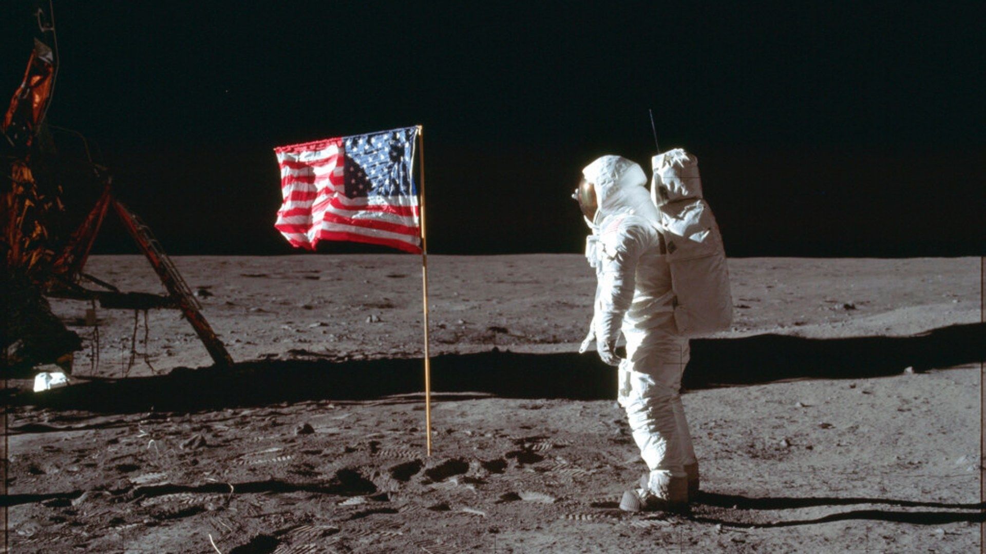 Llegada de Buzz Aldrin a la Luna en 1969