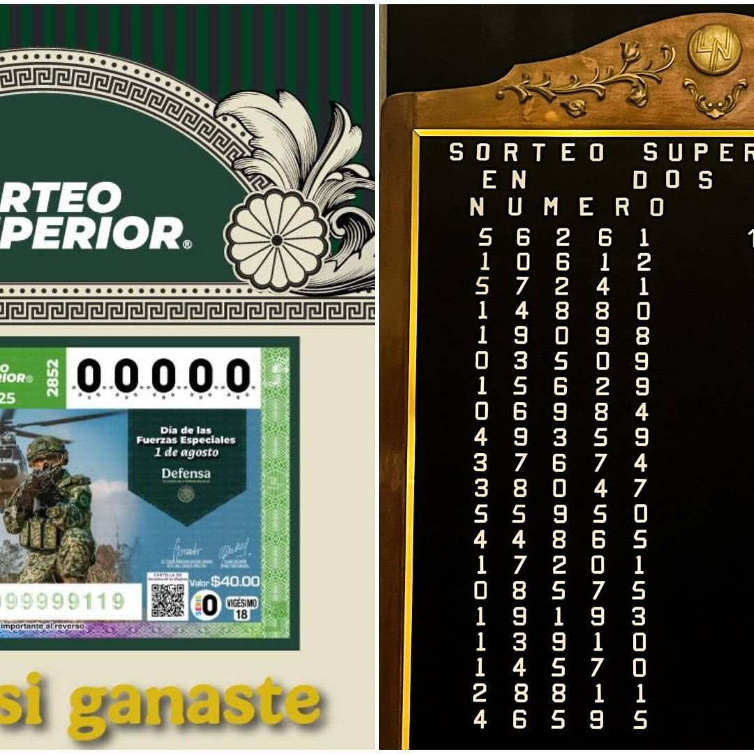 Consulta aquí dónde cayó el premio mayor de la Lotería Nacional, que realizó el Sorteo Superior 2852