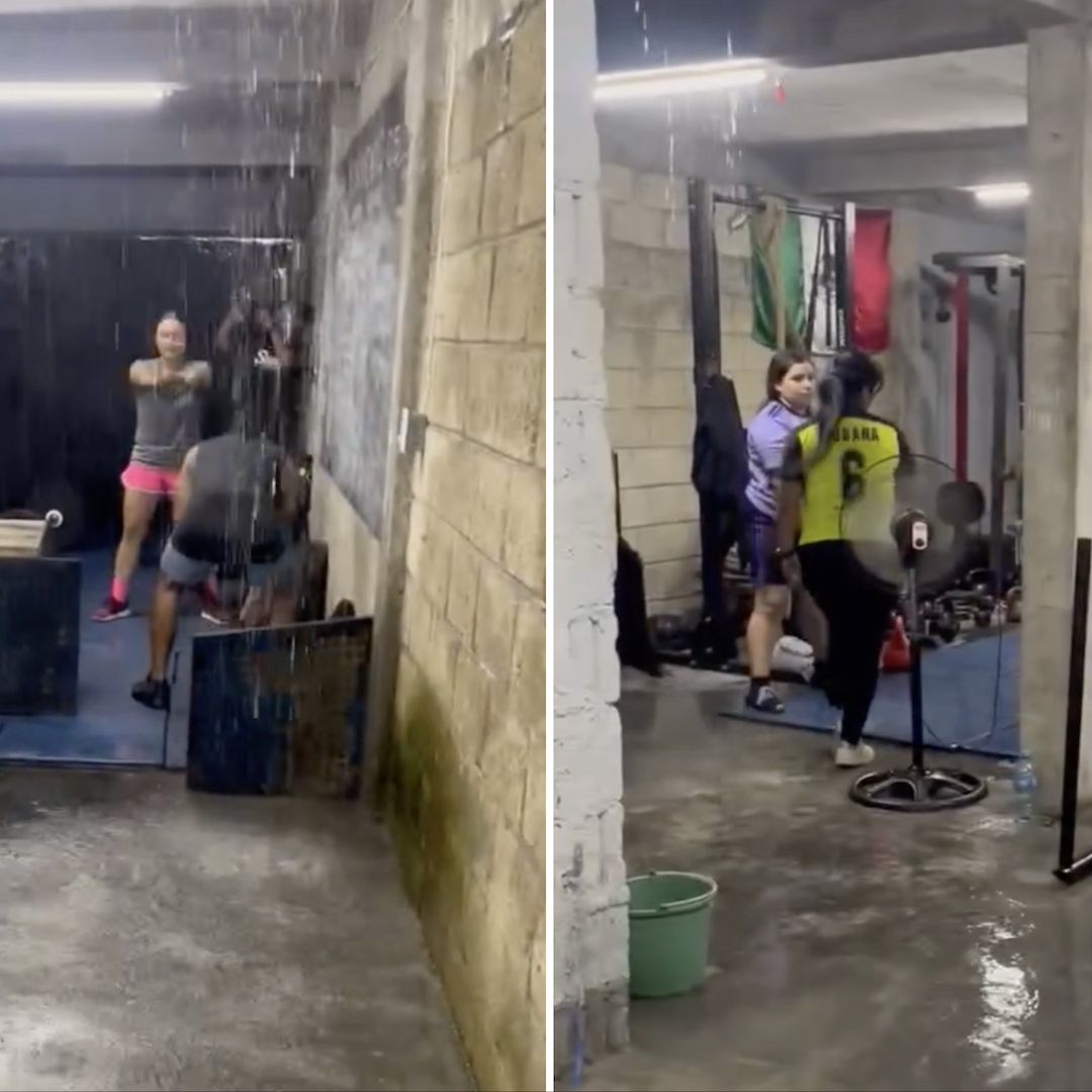 Gimnasio de Veracruz trabaja con todo y lluvia