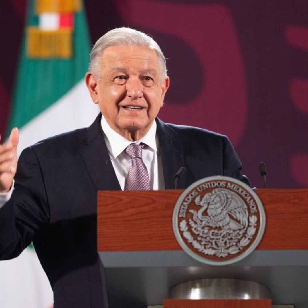 El presidente López Obrador en conferencia mañanera