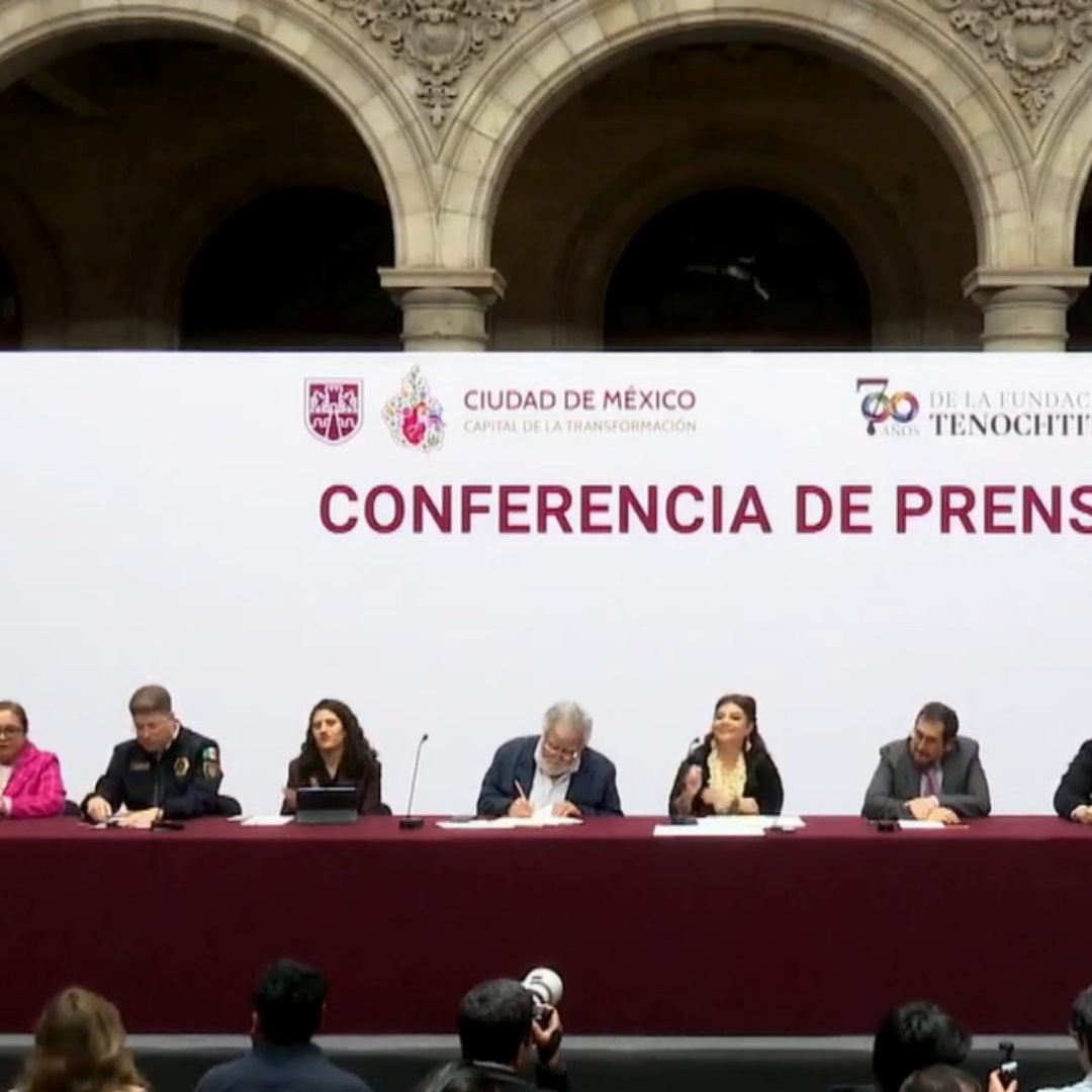 Conferencia de prensa de funcionarios del Gobierno de la Ciudad de México. Foto: YouTube @GobCDMX