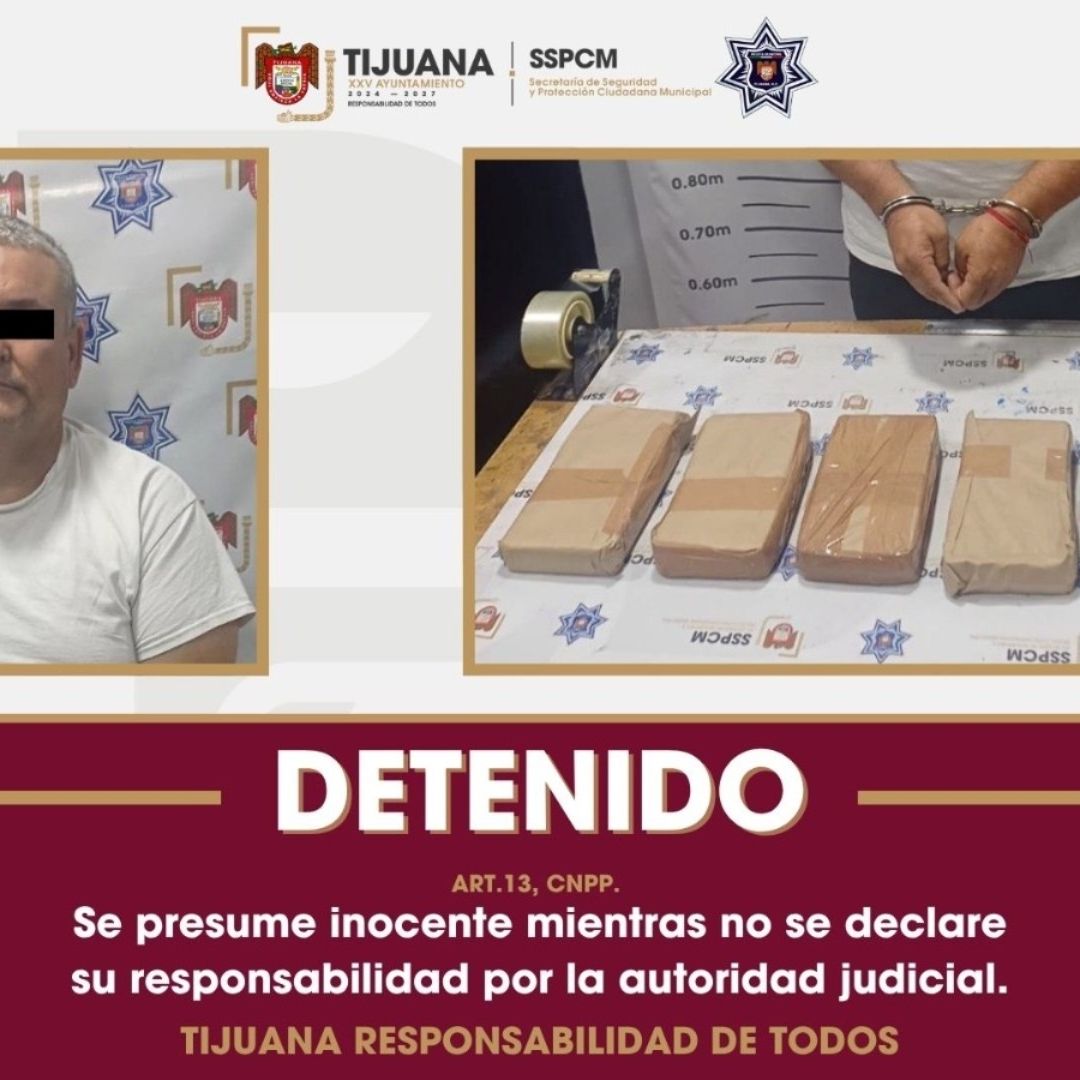 Aseguran Fentanilo Oculto en Mochila Durante Revisión de Tránsito en Tijuana