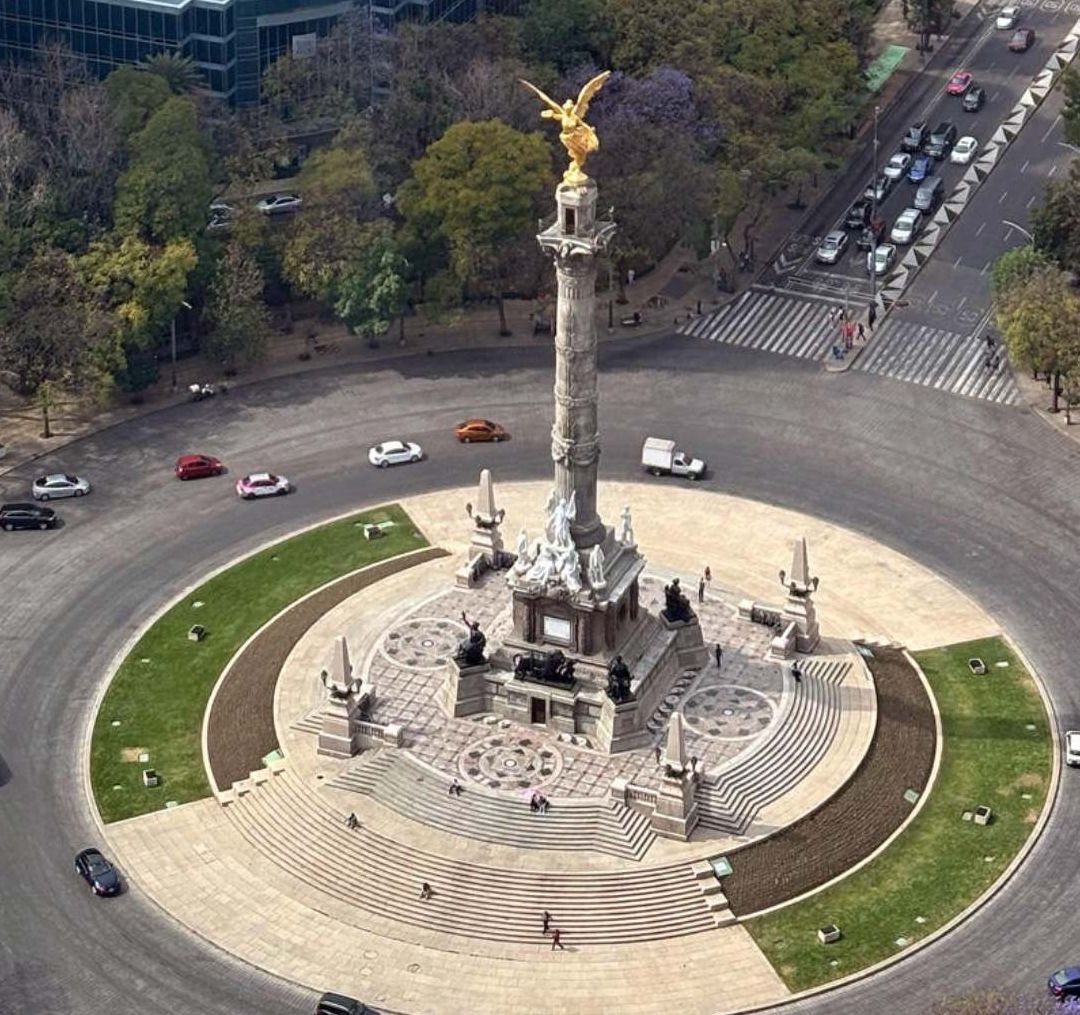 Ángel de la Independencia ubicado en Paseo de la Reforma