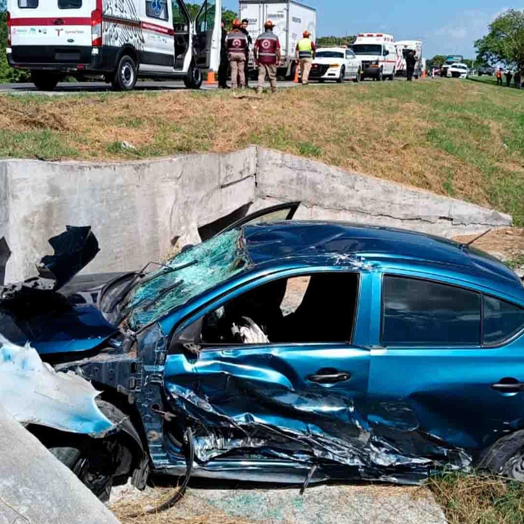 Accidente Carretero Deja Cinco Lesionados en González, Tamaulipas