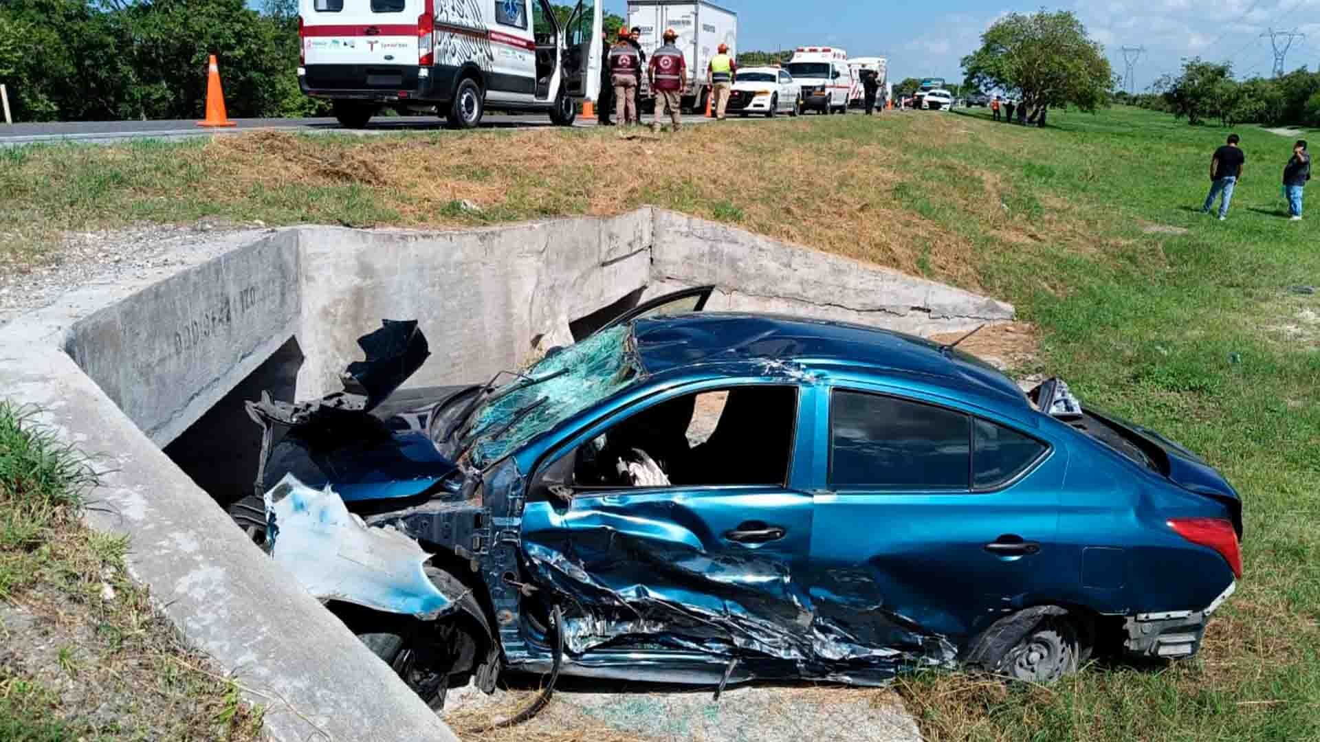 Accidente Carretero Deja Cinco Lesionados en González, Tamaulipas