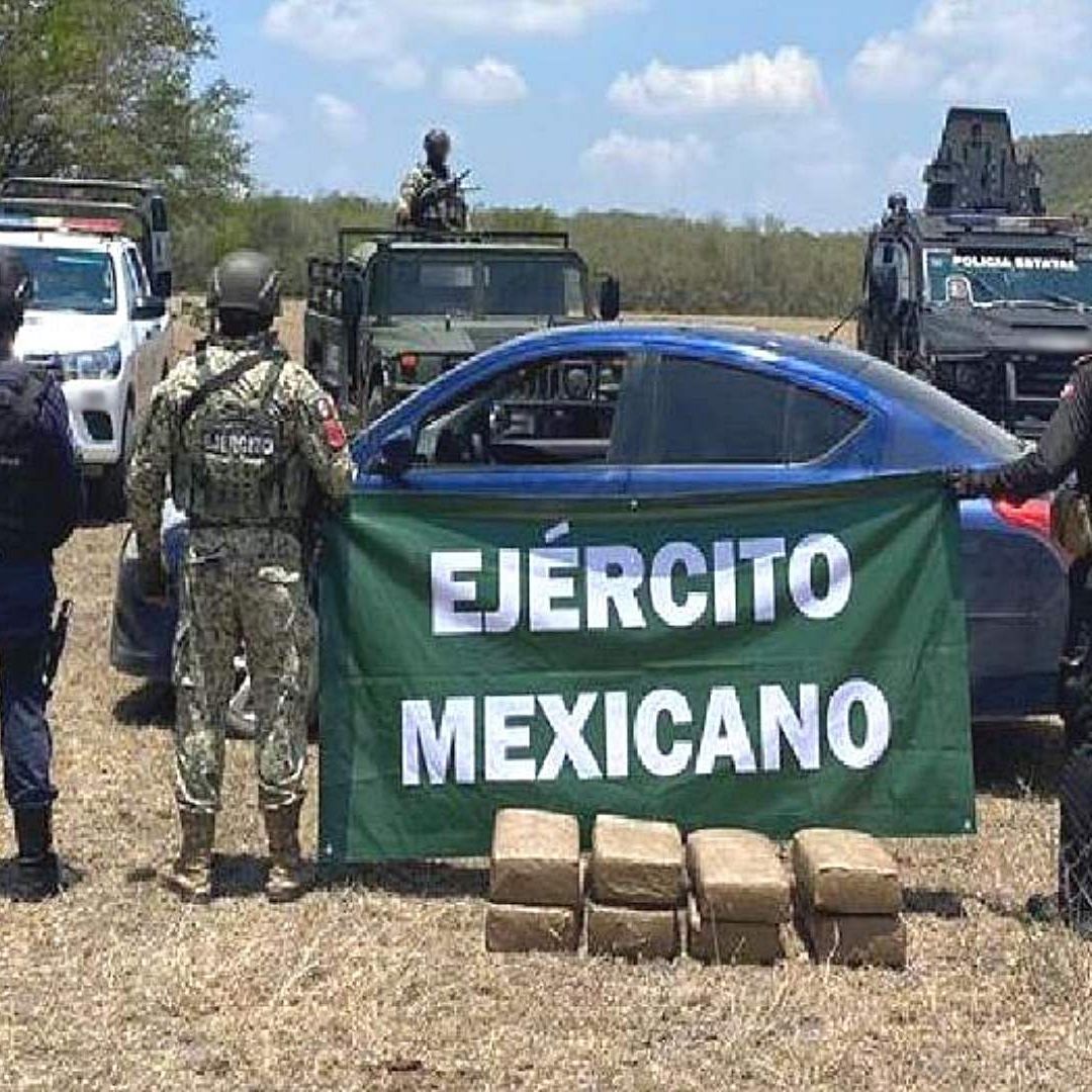 Decomiso de droga durante el operativo Frontera Norte en Sinaloa. Foto: Gabinete de Seguridad