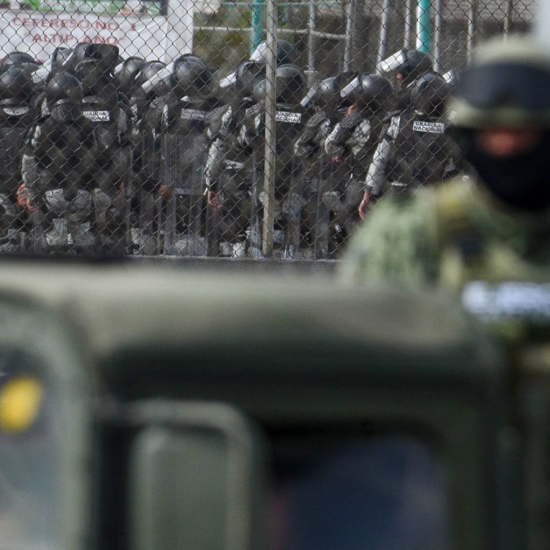 Personal de Seguridad Penitenciaria de “El Altiplano” con apoyo de elementos de la Guardia Nacional