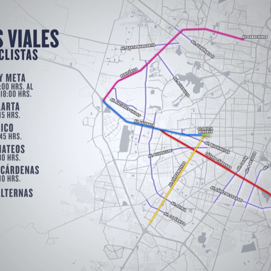 Habrá Cierres Viales en Guadalajara por Carrera de Ciclistas el Sábado y Domingo