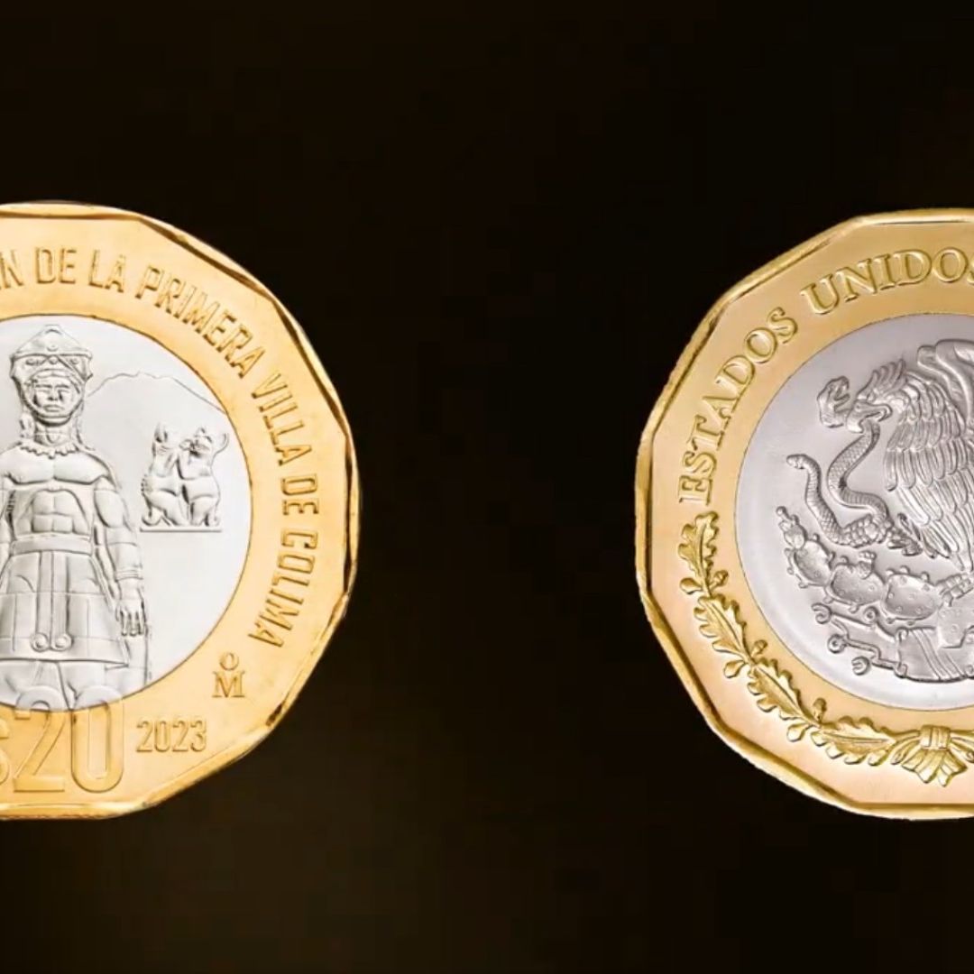 Banxico lanzó una moneda conmemorativa de 20 pesos para celebrar el 500 aniversario de la fundación de la primera Villa de Colima